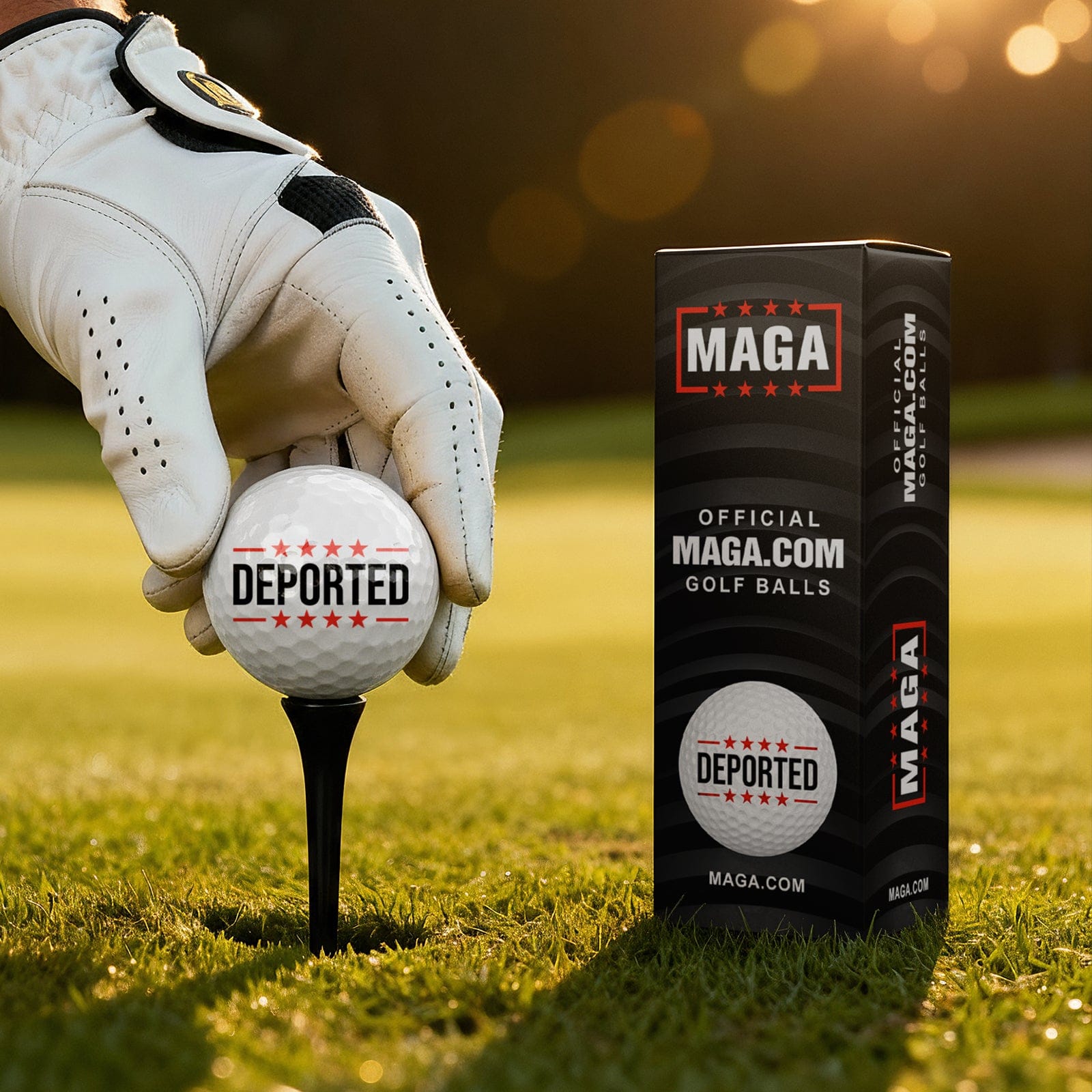 1 Sleeve Deported Pro Golf Balls maga trump