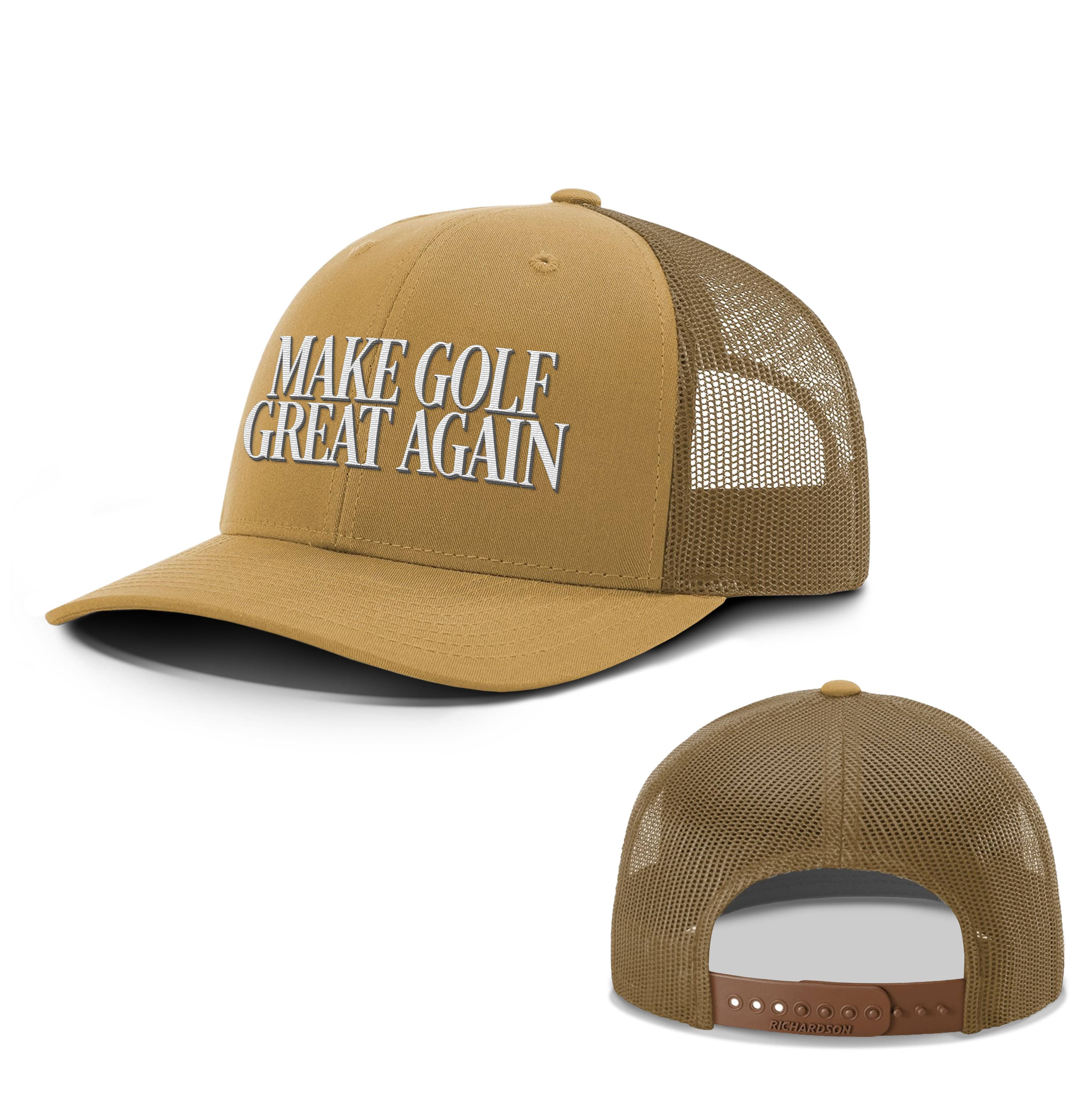Adjustable Snapback Trucker Cap / Amber Gold / OS Make Golf Great Again Summer Hats maga trump