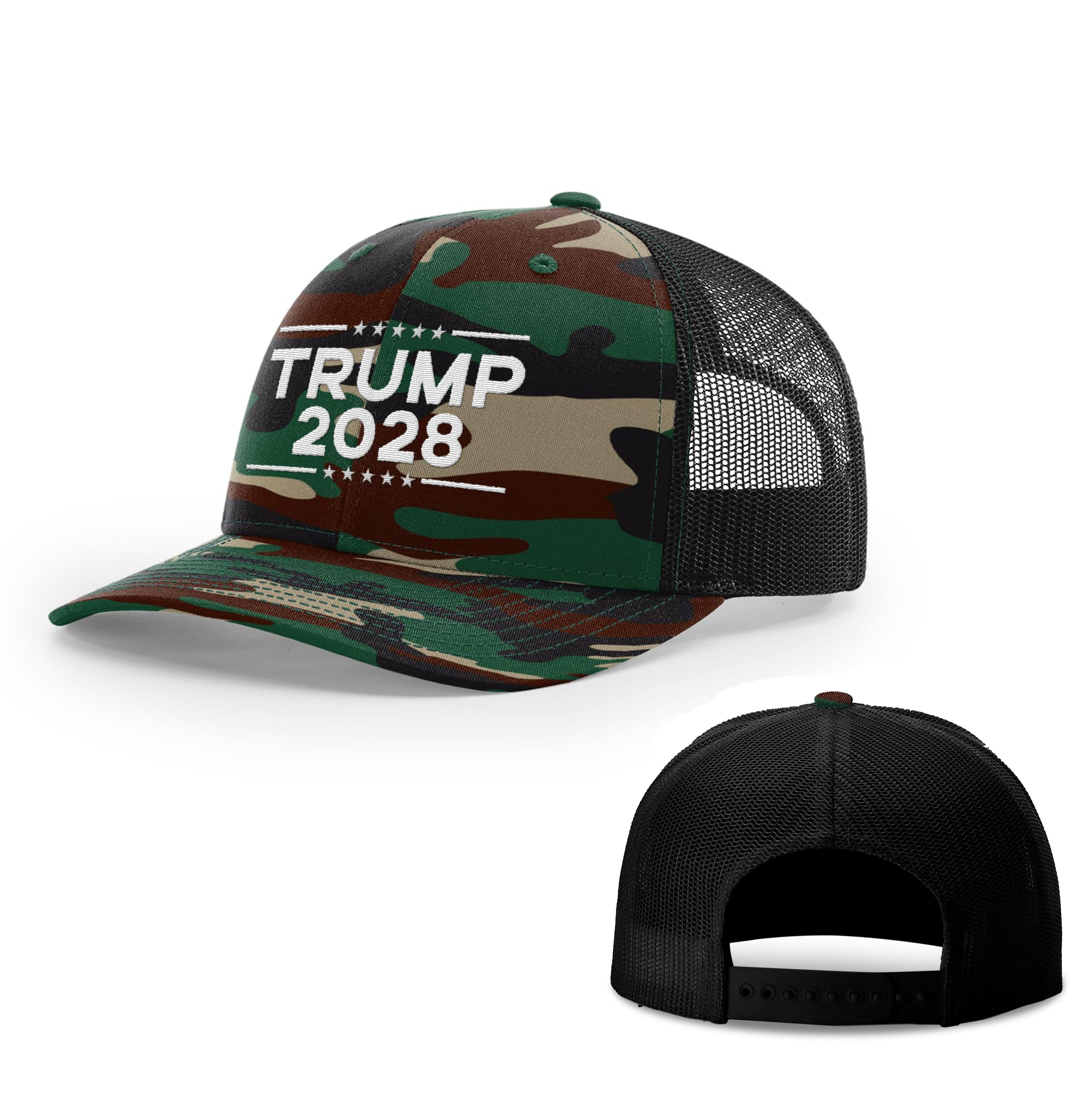 Adjustable Snapback Trucker Cap / Camo/Black / OS Trump 2028 Trucker Hat maga trump