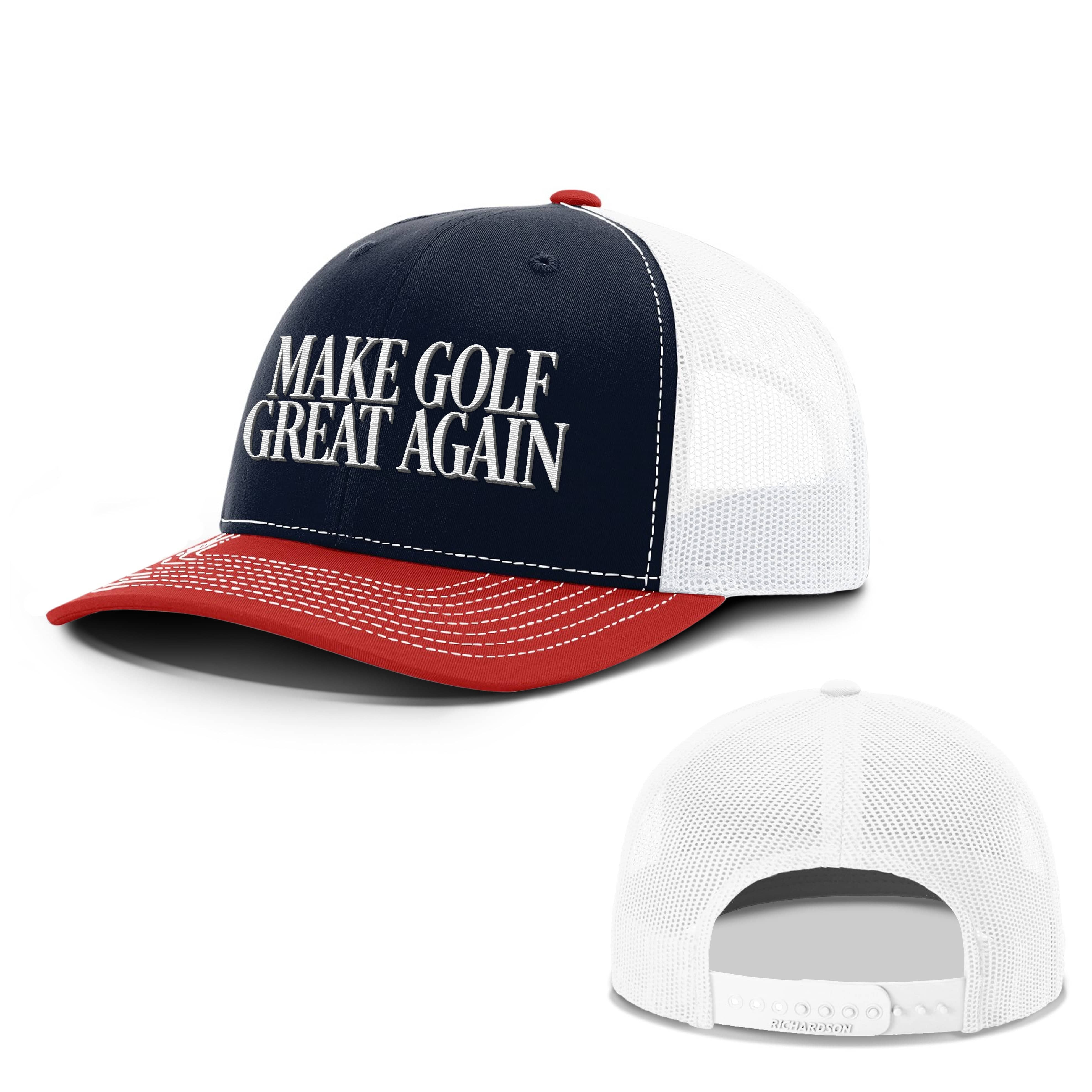 Adjustable Snapback Trucker Cap / Navy/White/Red / OS Make Golf Great Again Summer Hats maga trump