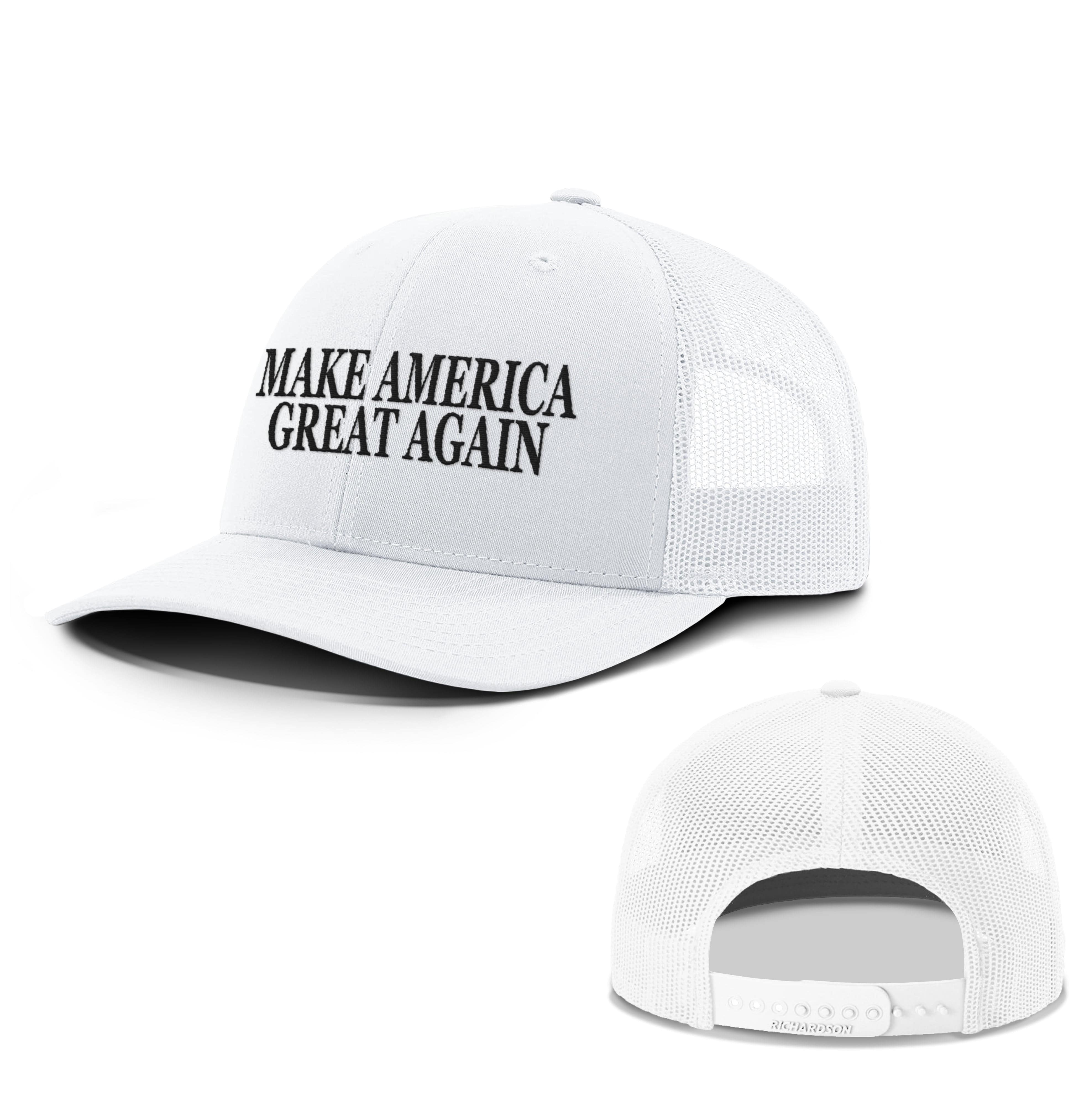 Adjustable Snapback Trucker Cap / White / OS MAKE AMERICA GREAT AGAIN Summer Hats maga trump