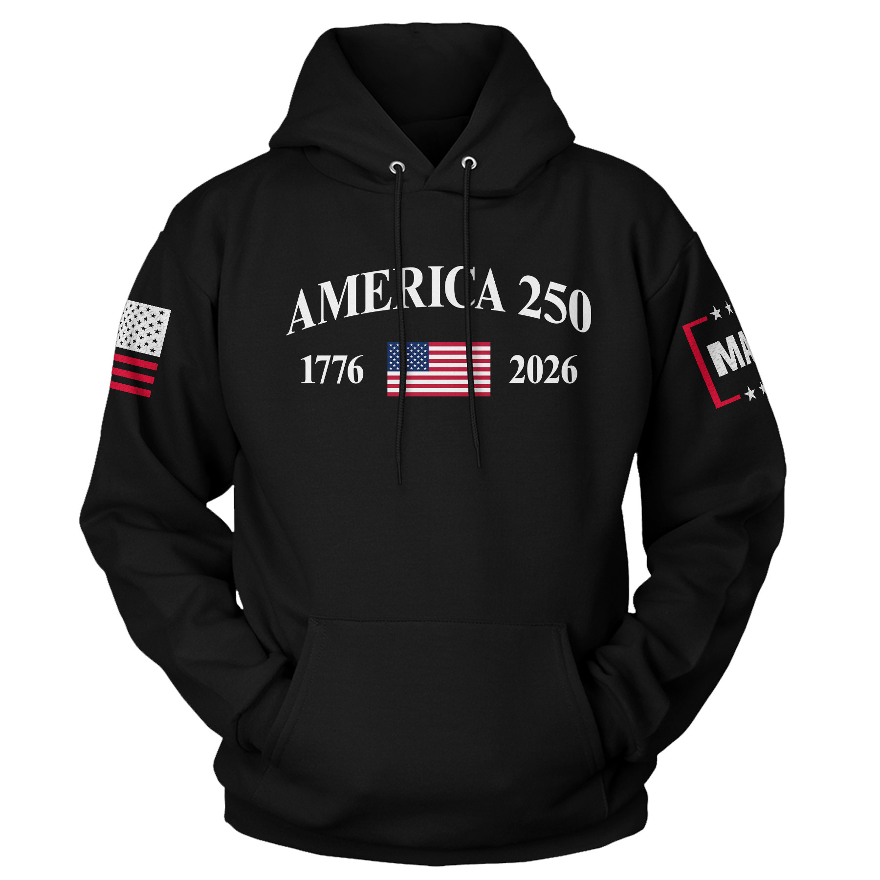 Black / S Classic America 250th Hoodie maga trump
