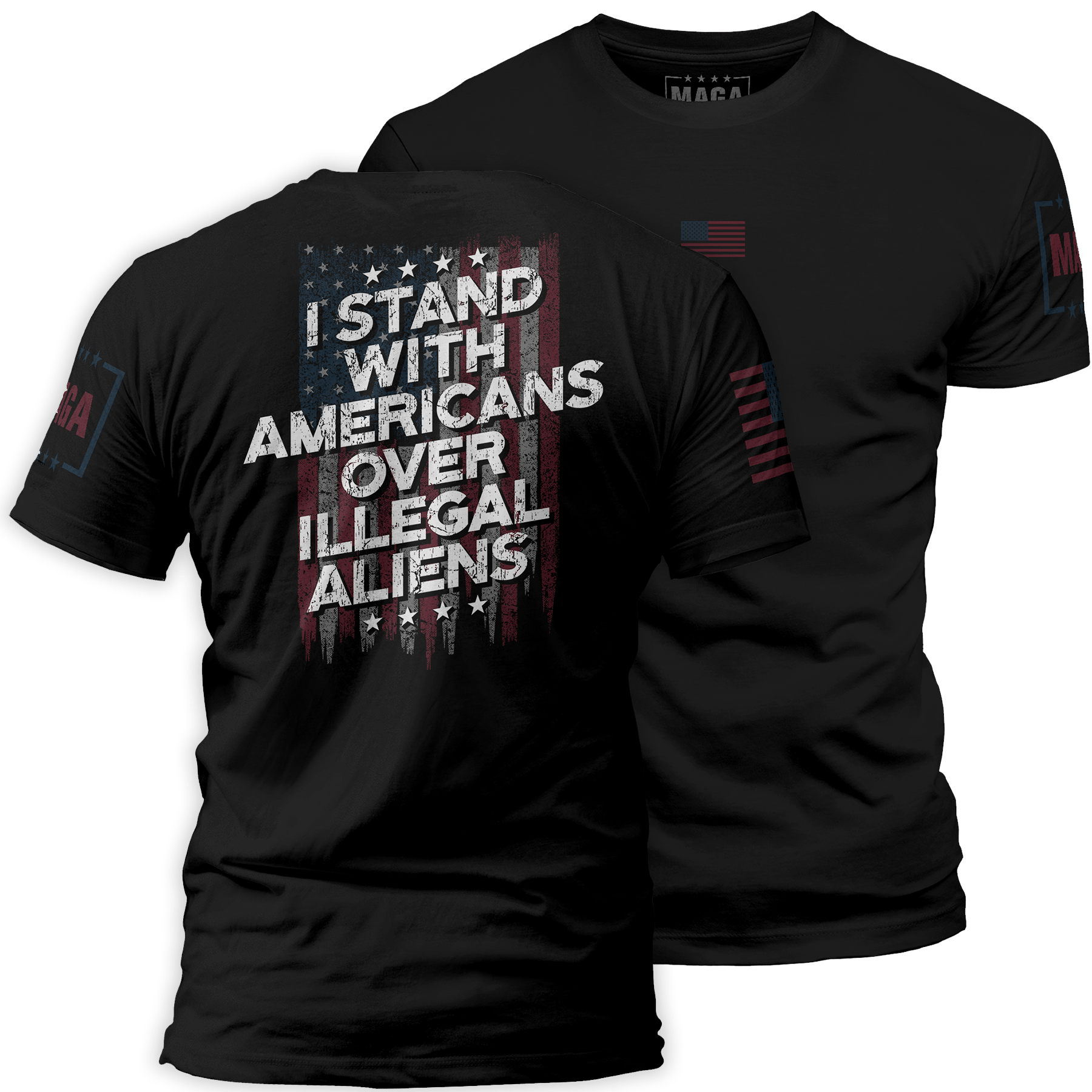 Black / S I Stand With Americans maga trump