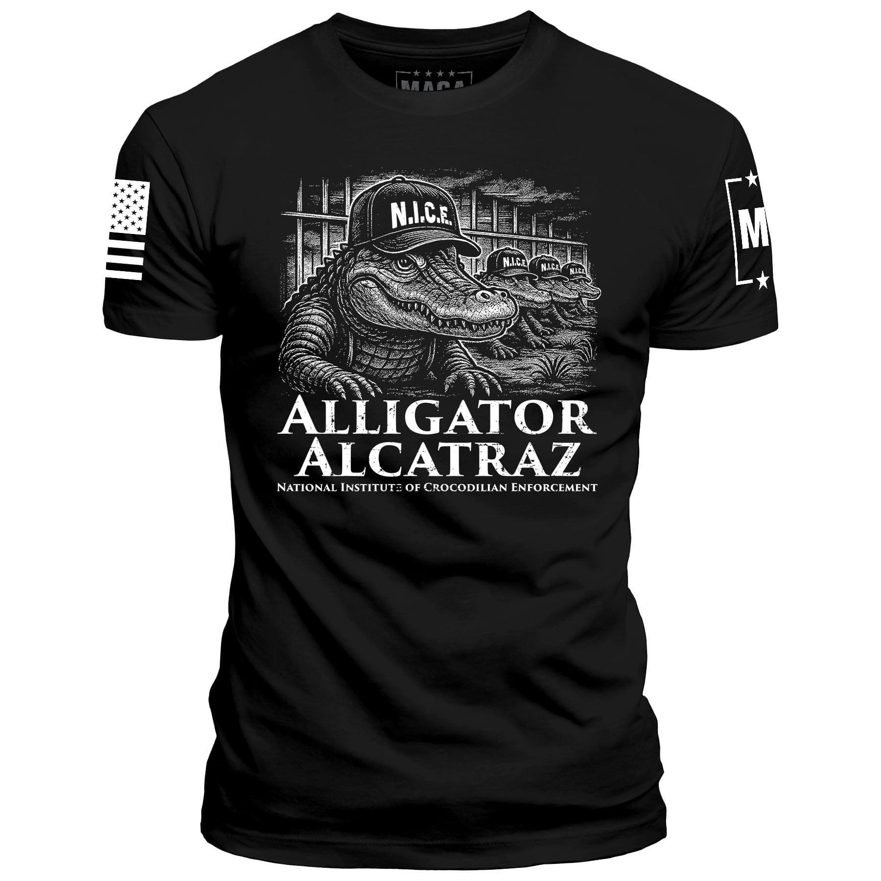 Black / S N.I.C.E. - Alligator Alcatraz maga trump