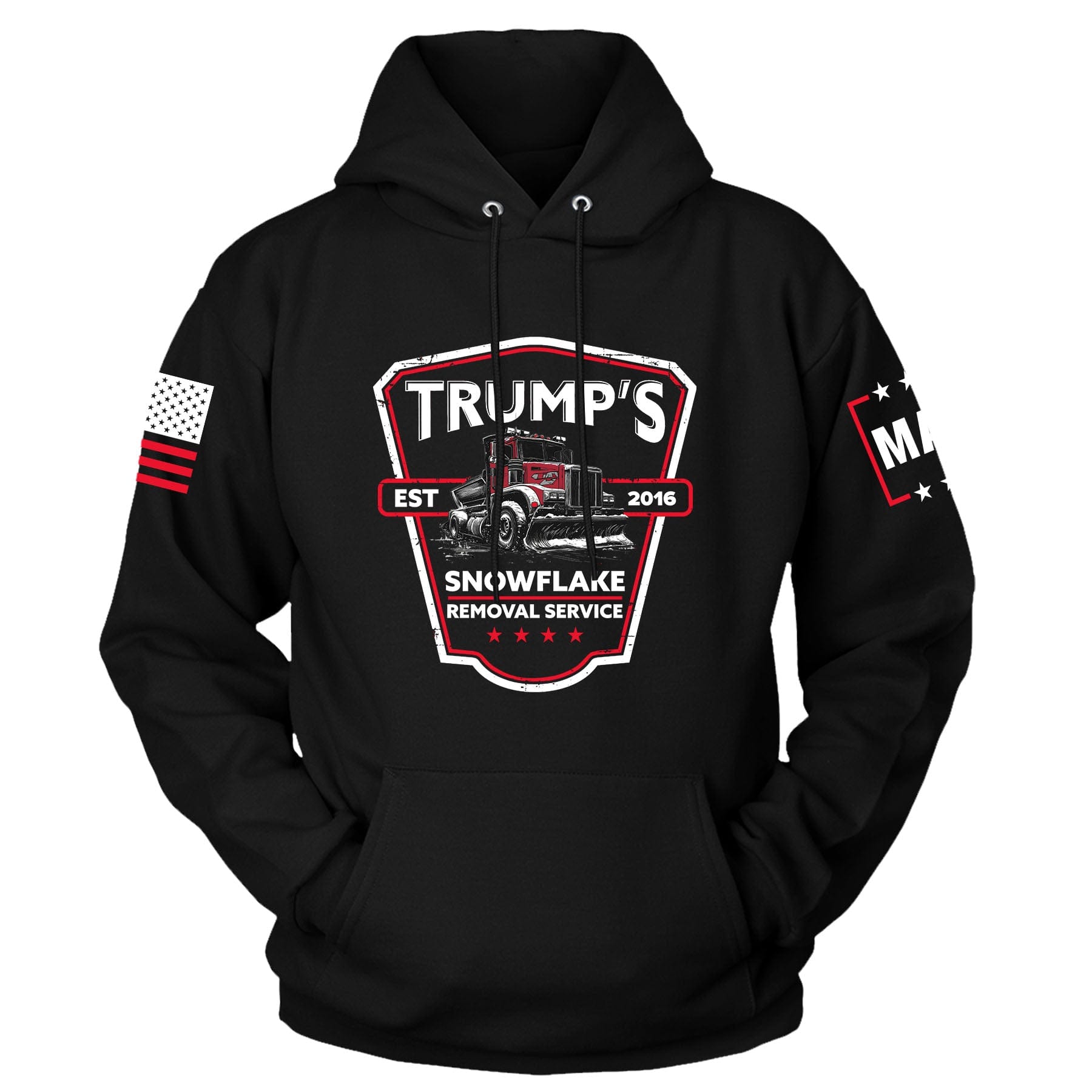 Black / S Trump's Snowflake Removal Hoodie maga trump