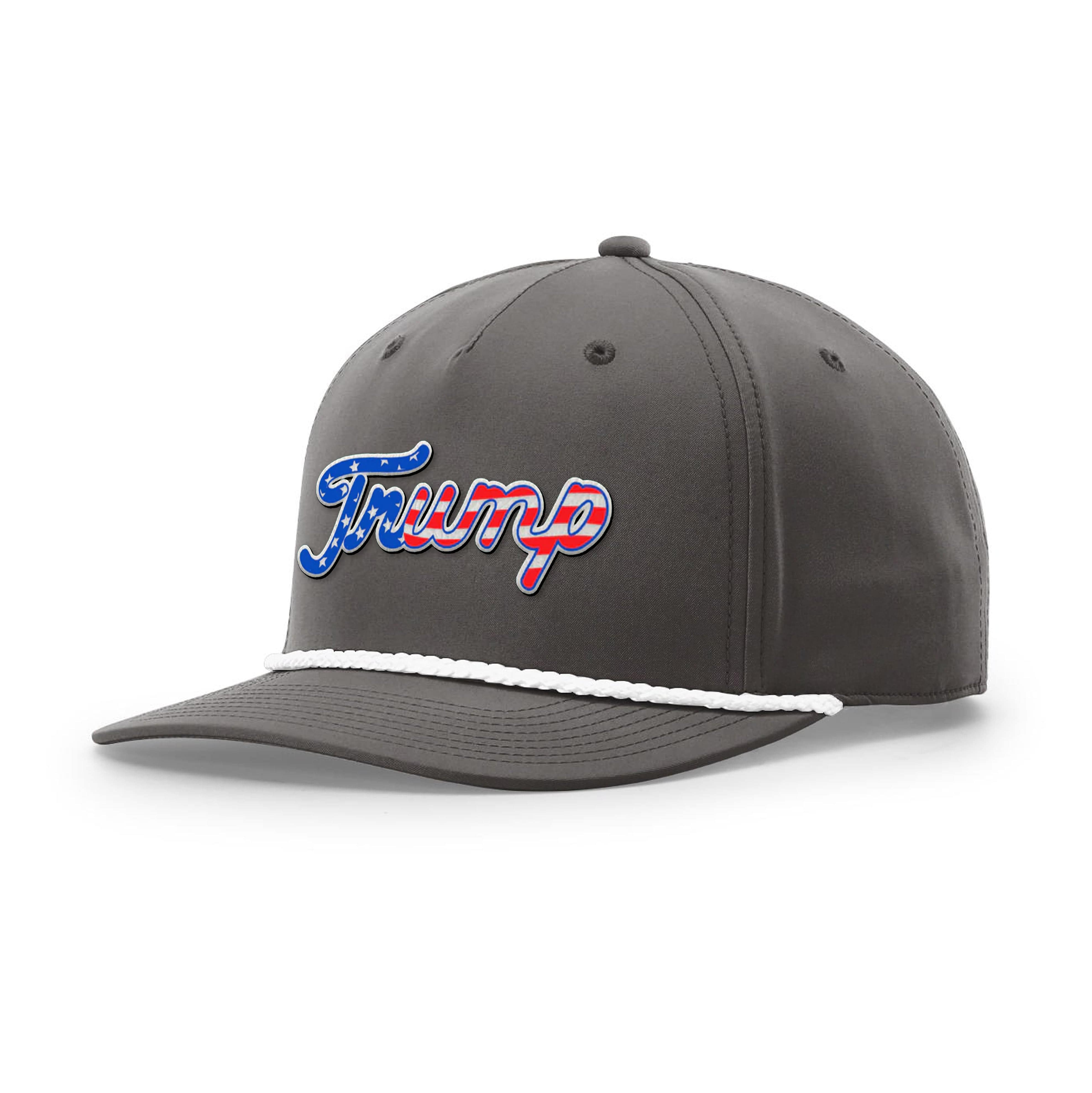 Dark Gray/White Trump The Patriot Rope Hat maga trump