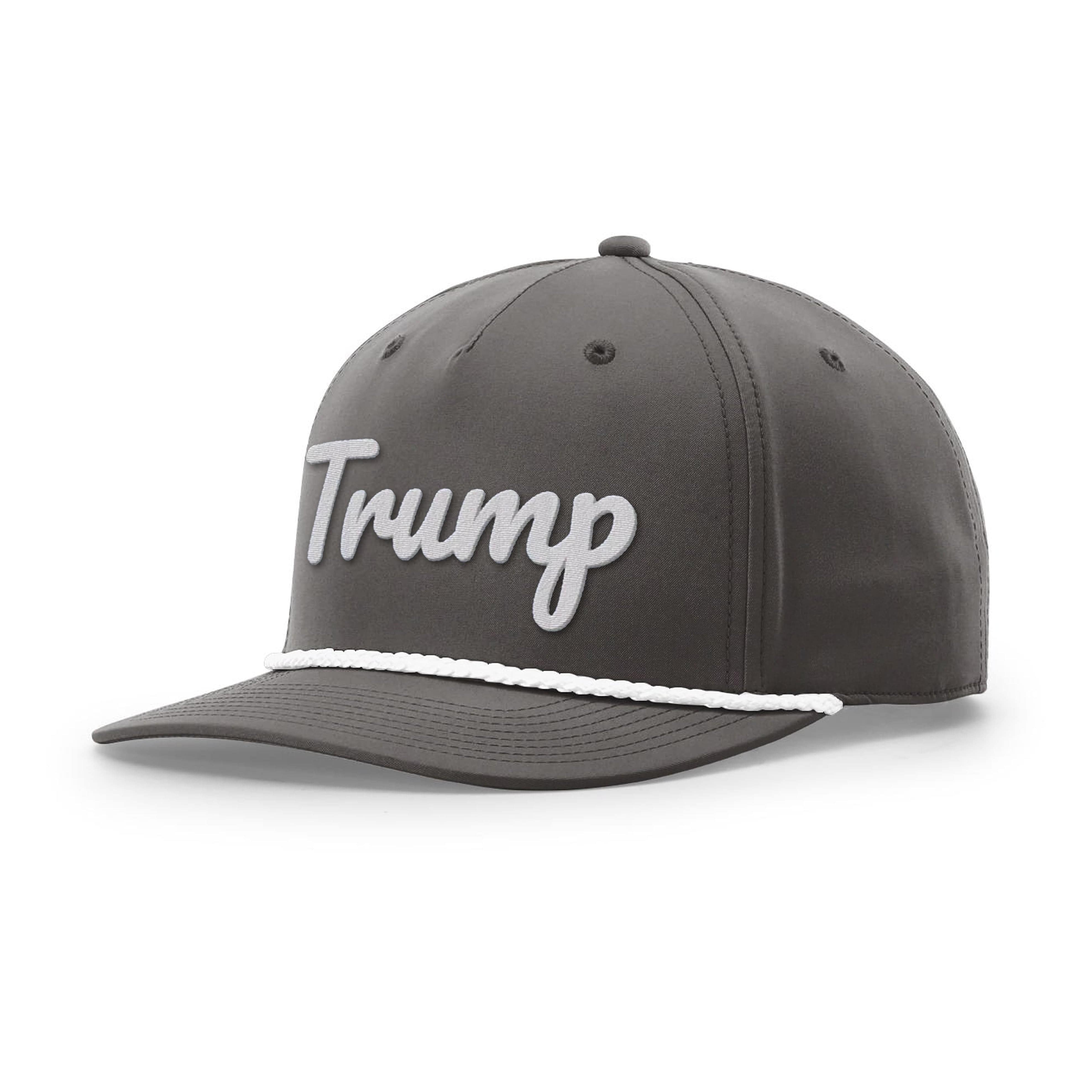 Five Panel Classic Rope / Dark Gray/White / OS Trump Rope Hat maga trump
