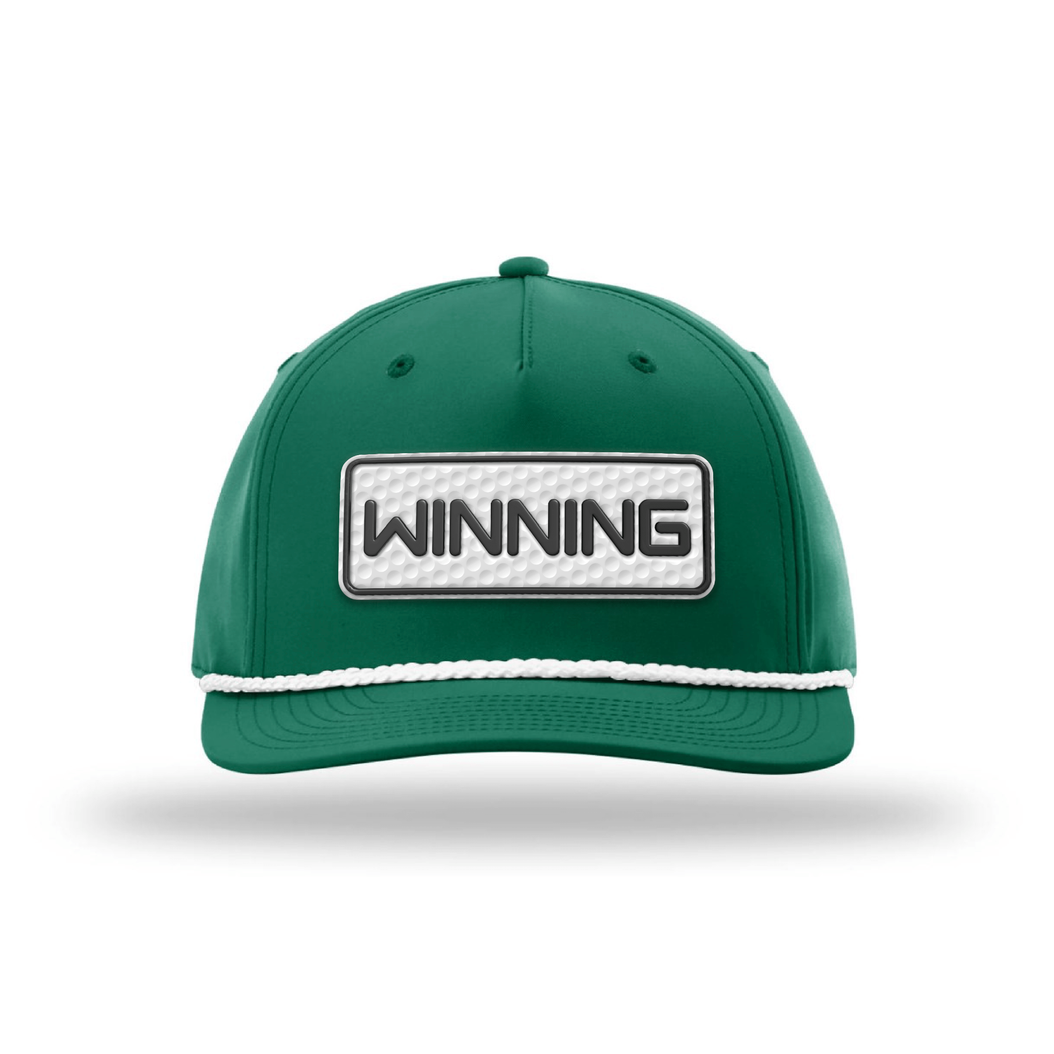 Five Panel Classic Rope / Green/White Winning Golf Patch Rope Hat maga trump