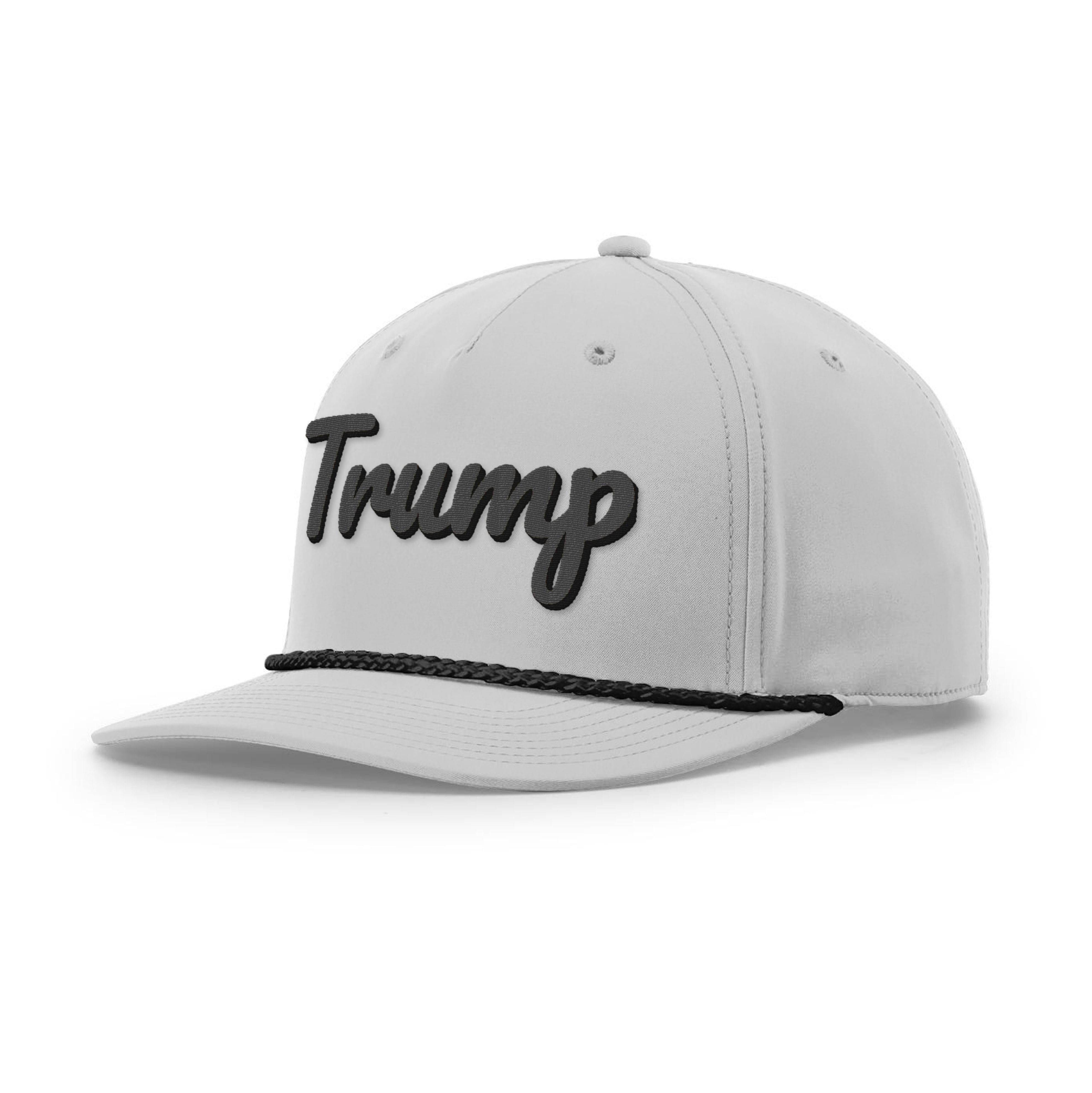 Five Panel Classic Rope / Light Grey and Black / OS Trump Rope Hat maga trump