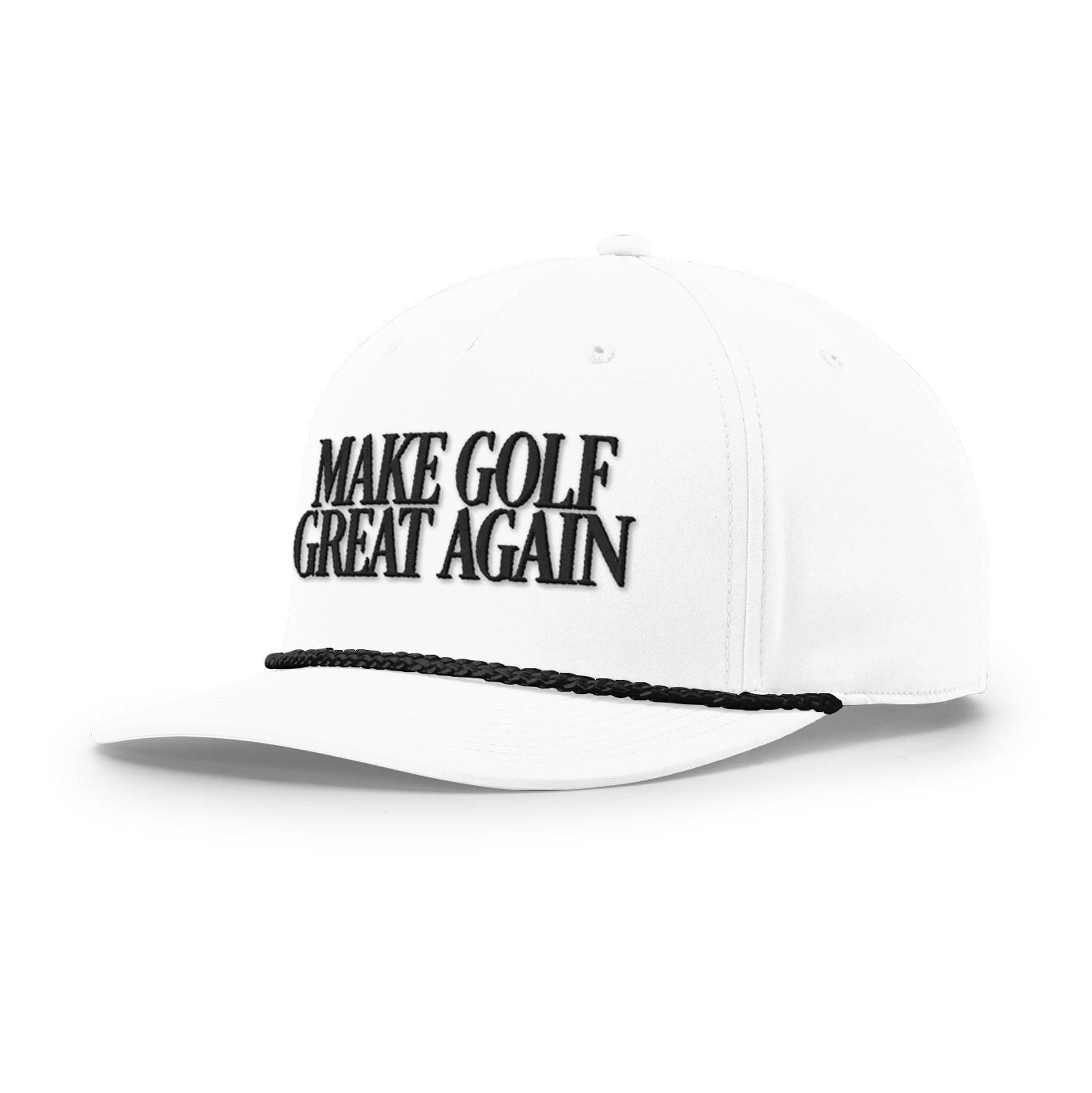 Five Panel Classic Rope / White/Black / OS MAKE GOLF GREAT AGAIN Rope Hat maga trump