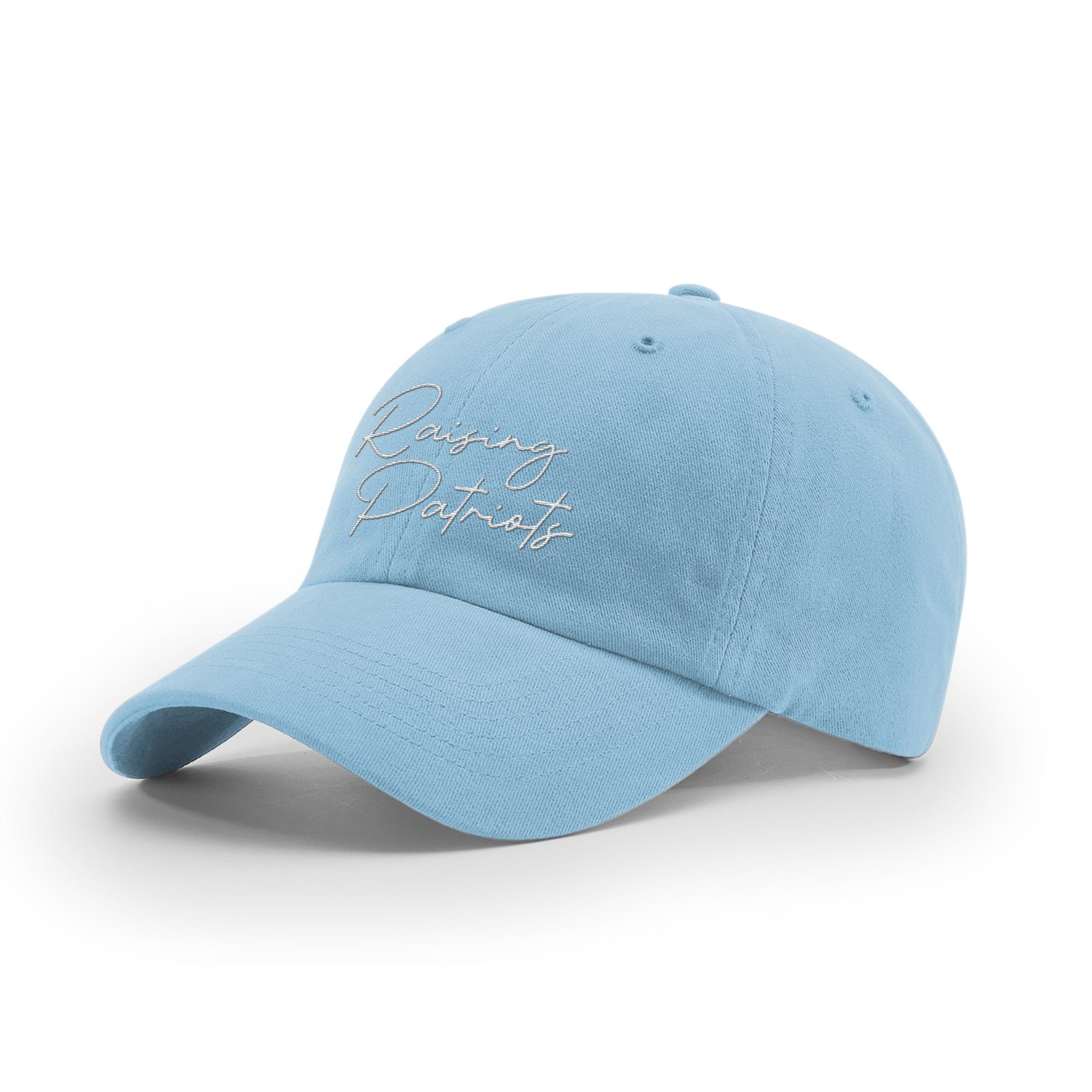 GARMENT WASHED TWILL / Columbia Blue / OS Raising Patriots Mom Hat maga trump