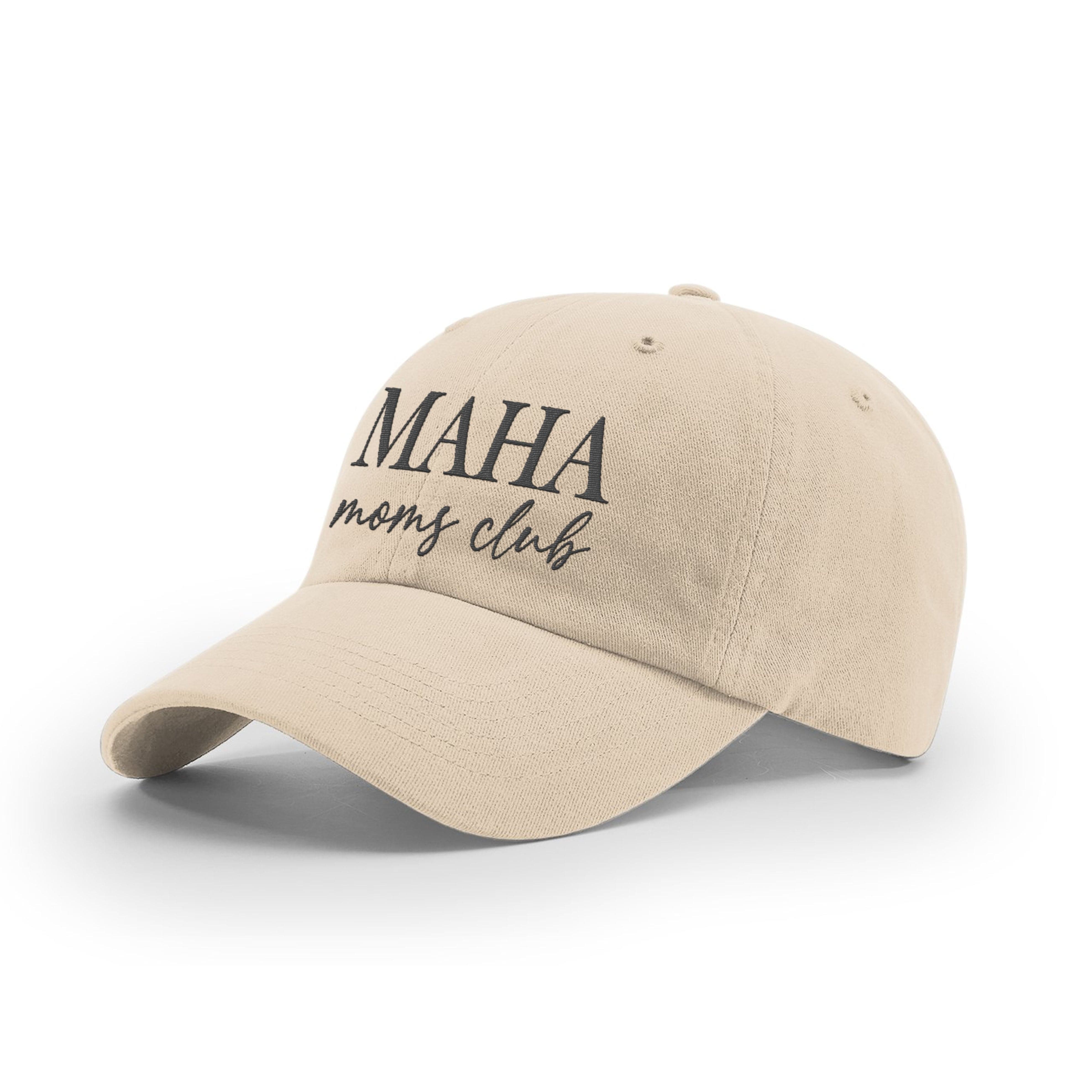 GARMENT WASHED TWILL / Stone / OS MAHA Moms Club Mom Hat maga trump