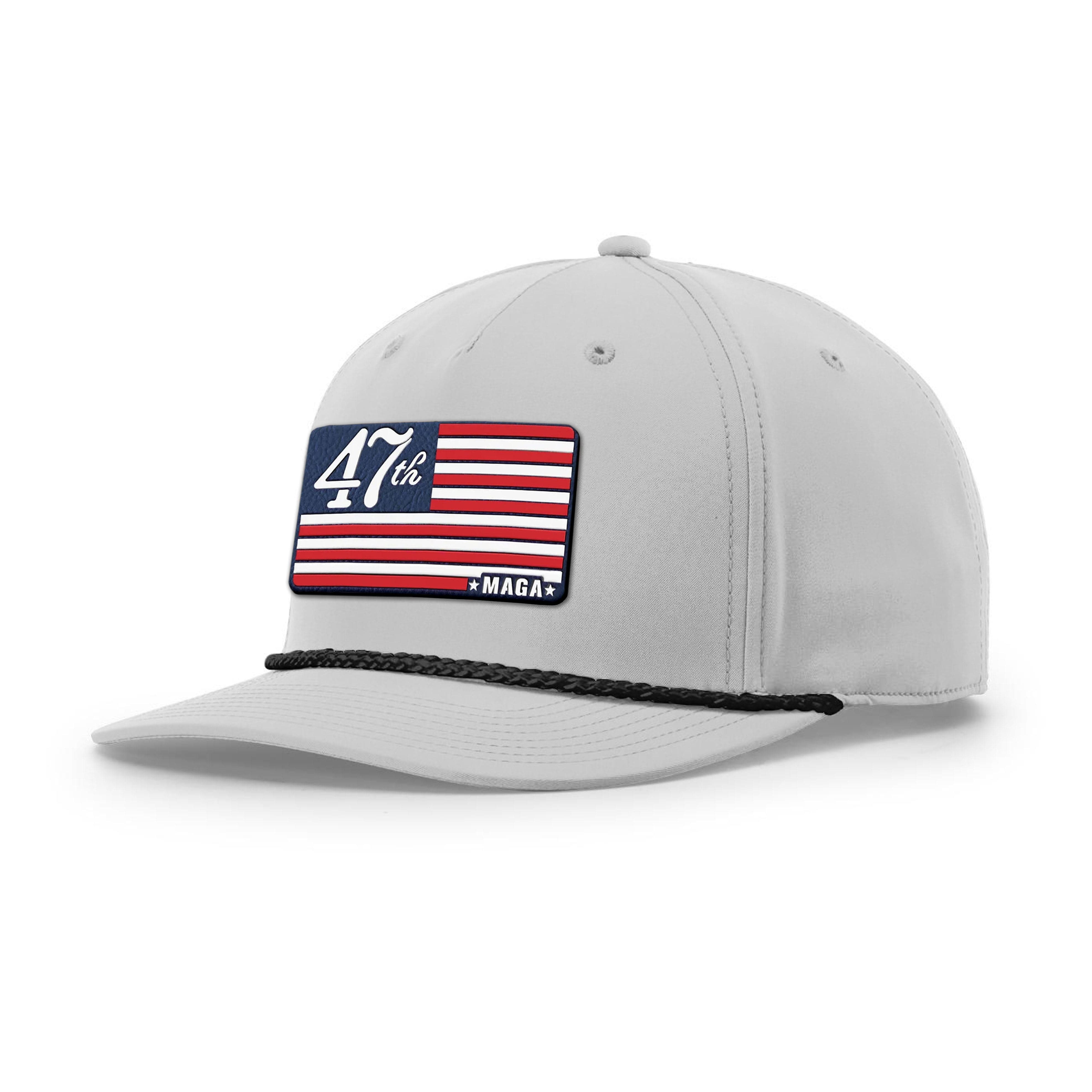 Heather Gray/Black MAGA 47 Rope Hat maga trump