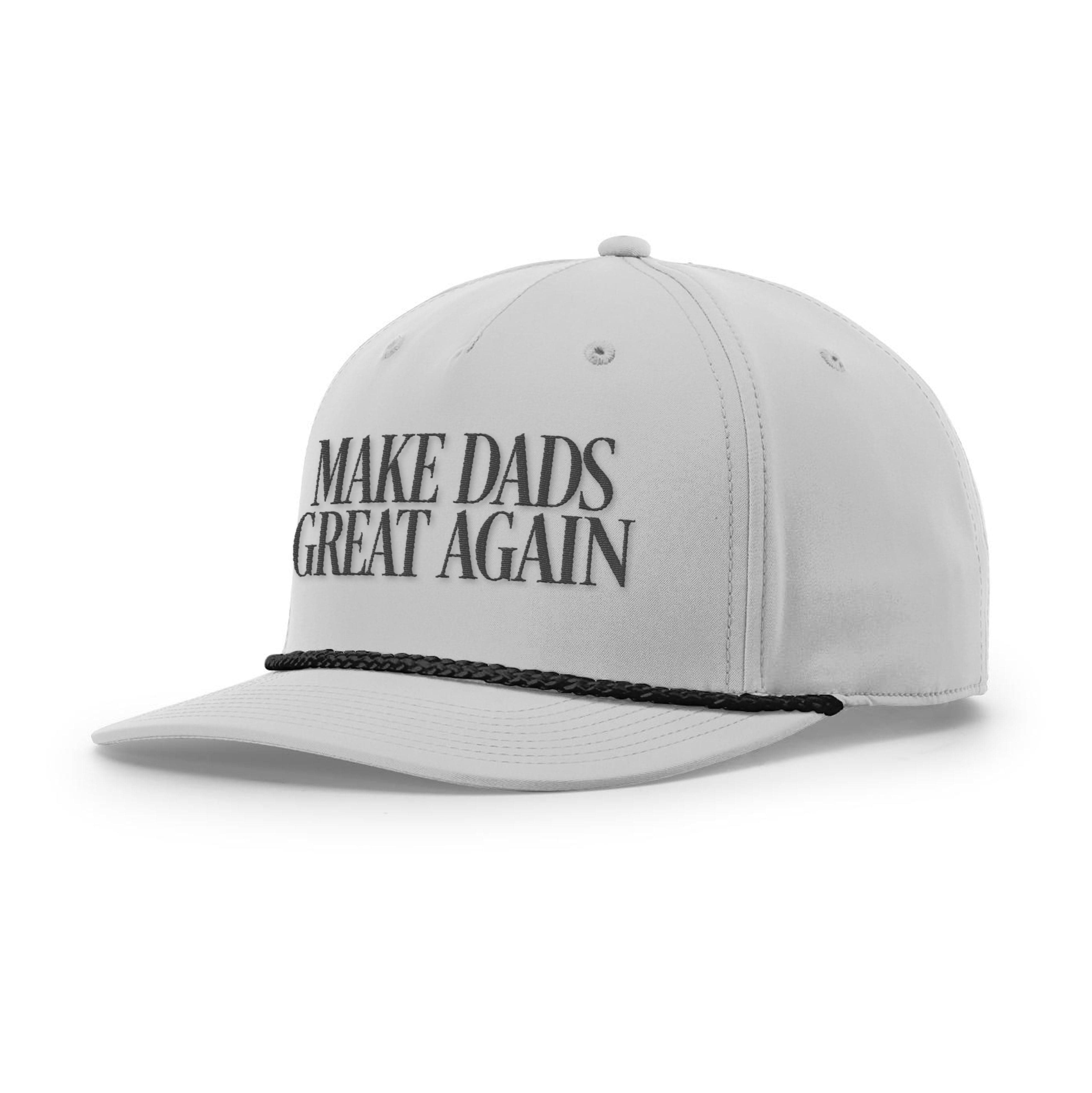 Heather Gray/Black Make Dads Great Again Rope Hat maga trump