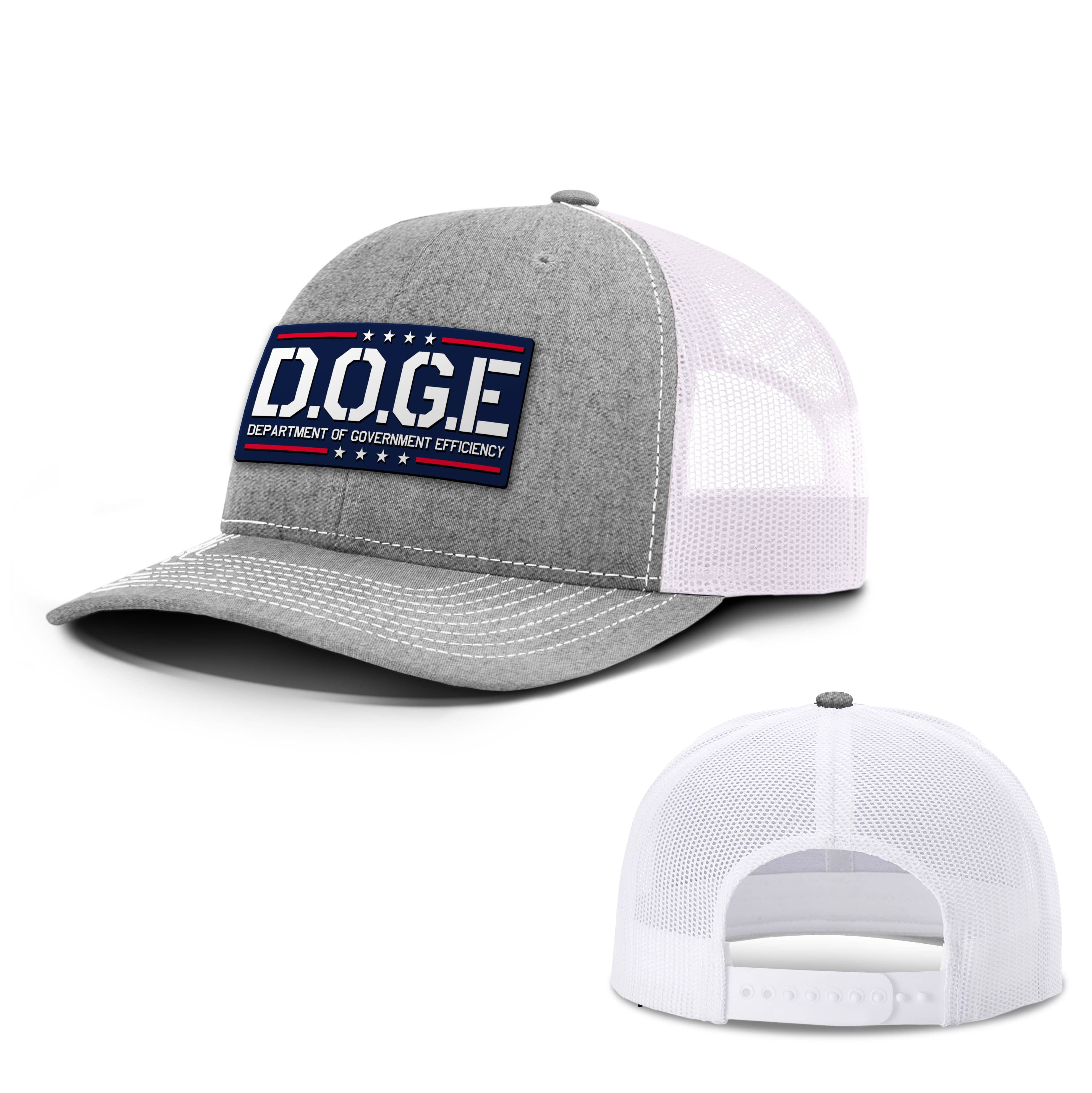 Heather Grey/ White / OS D.O.G.E Department Of Government Efficiency Trucker Hat maga trump