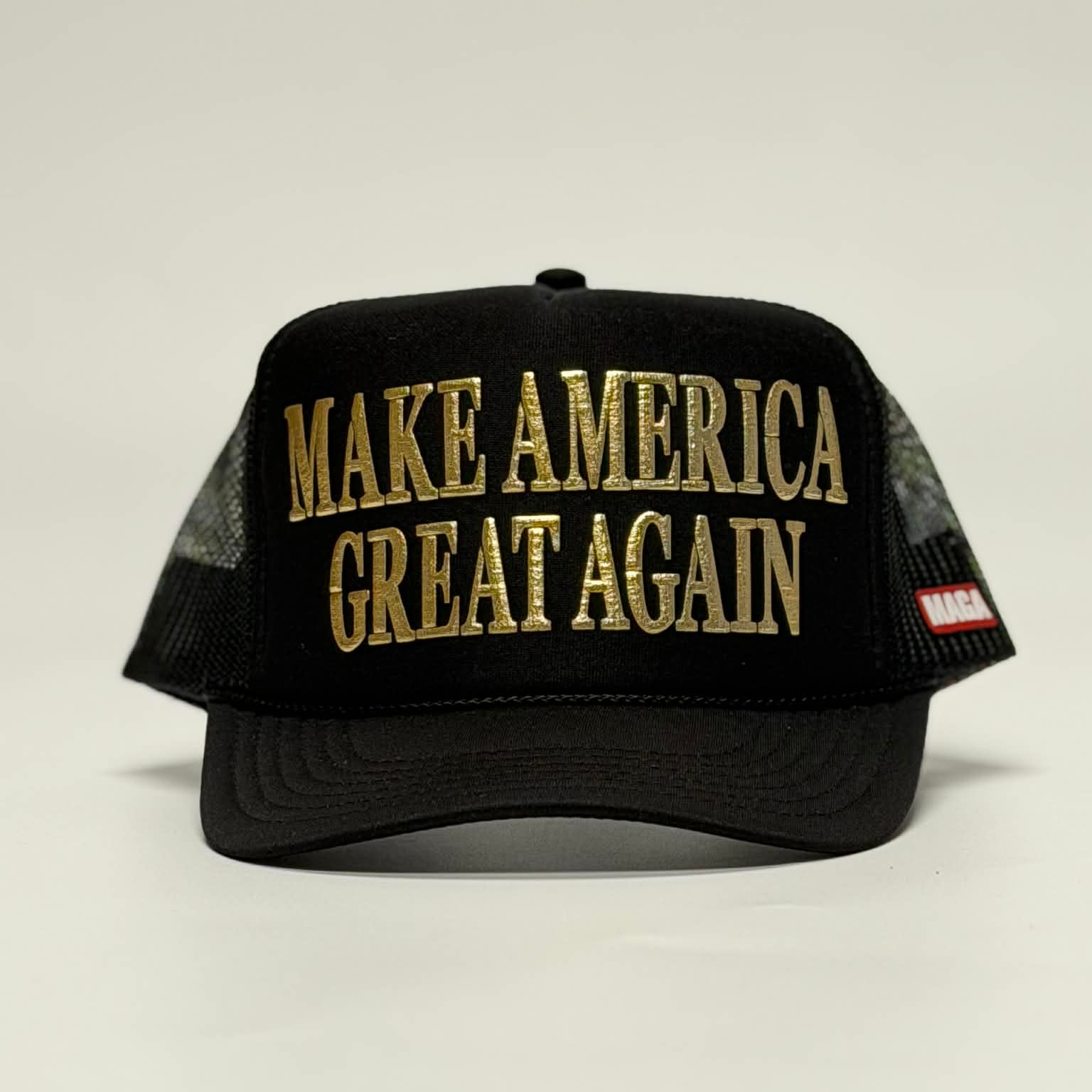 Make America Great Again Black and Gold (MF Hat) maga trump