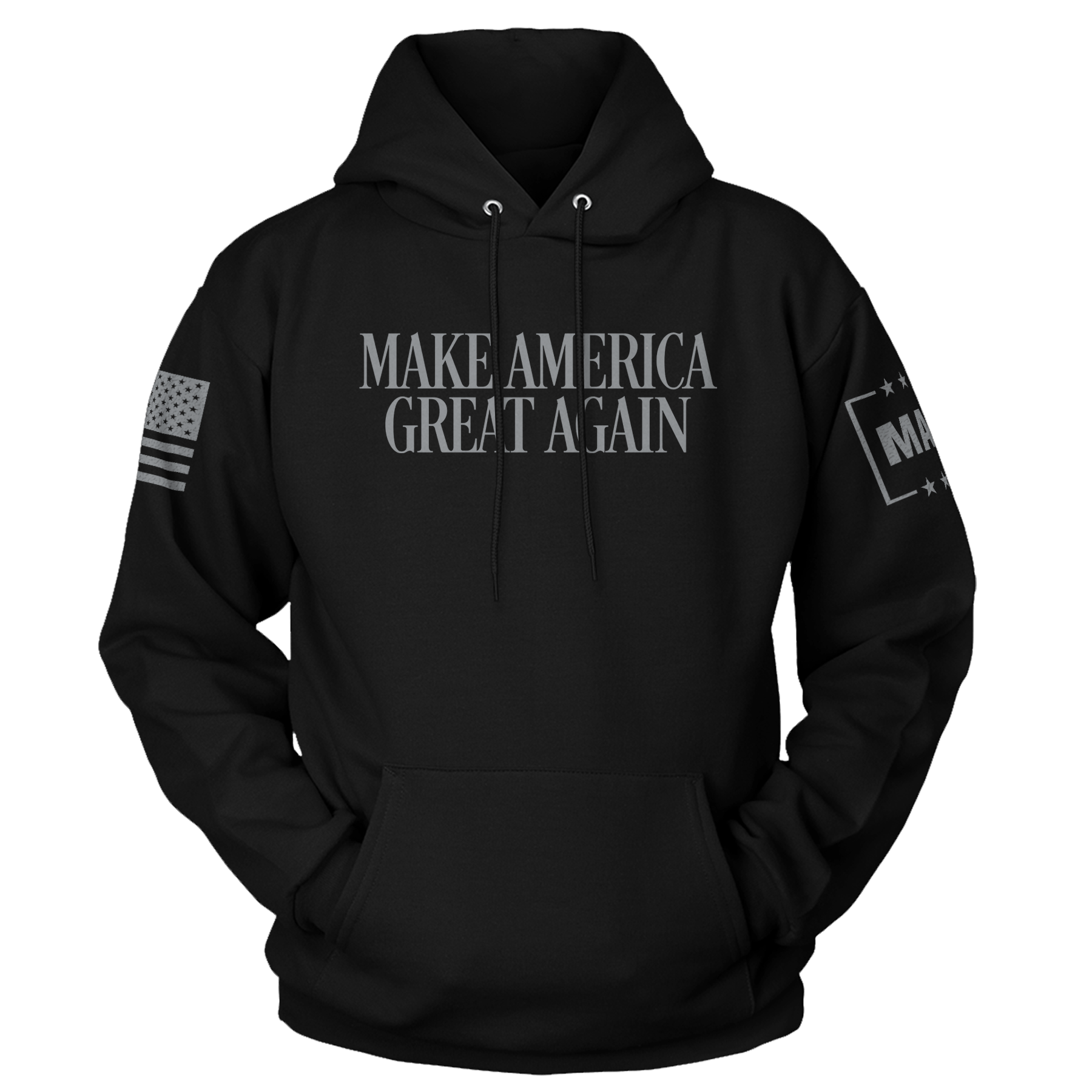 Men's Hoodie / Black / XS MAGA Blackout Edition maga trump