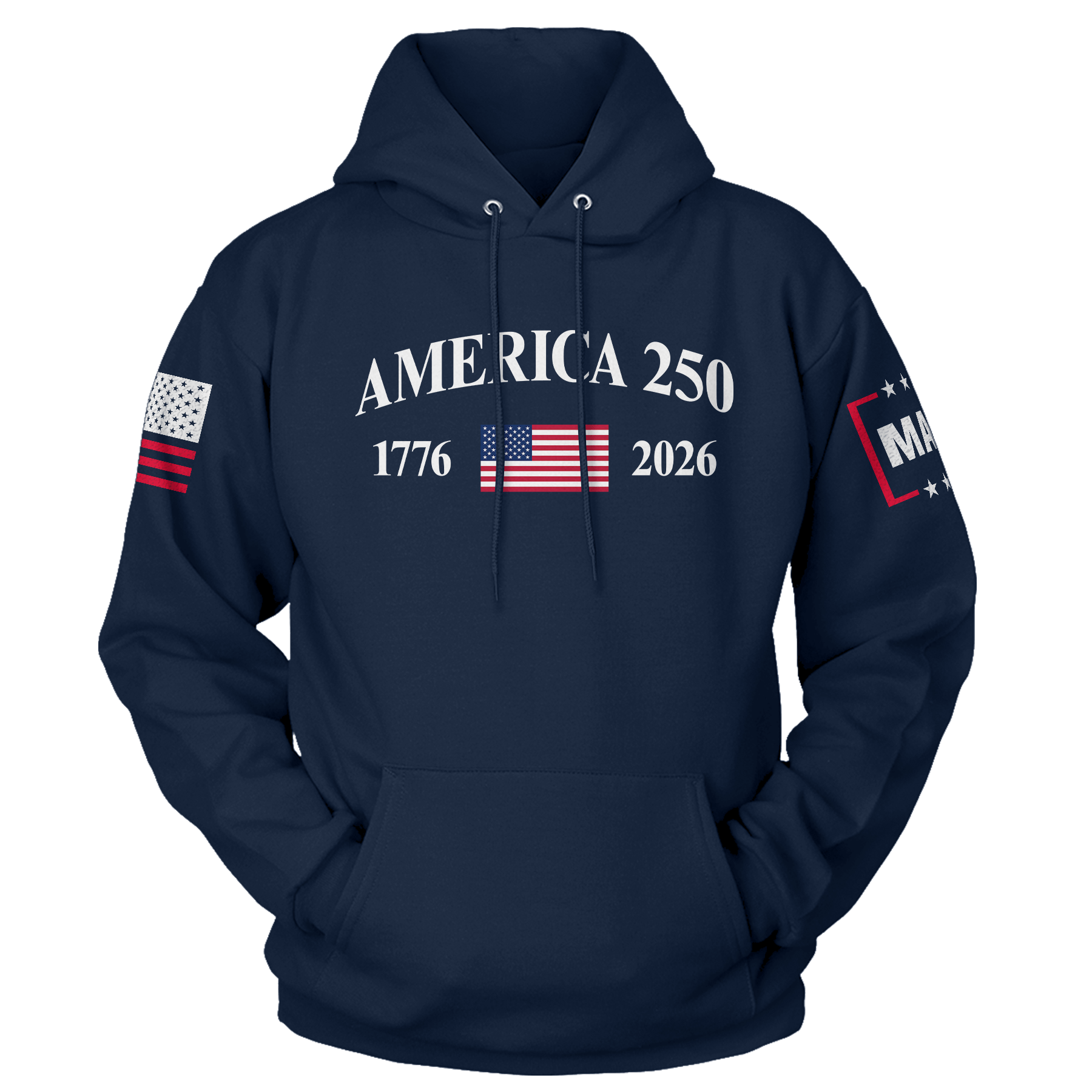 Navy / S Classic America 250th Hoodie maga trump