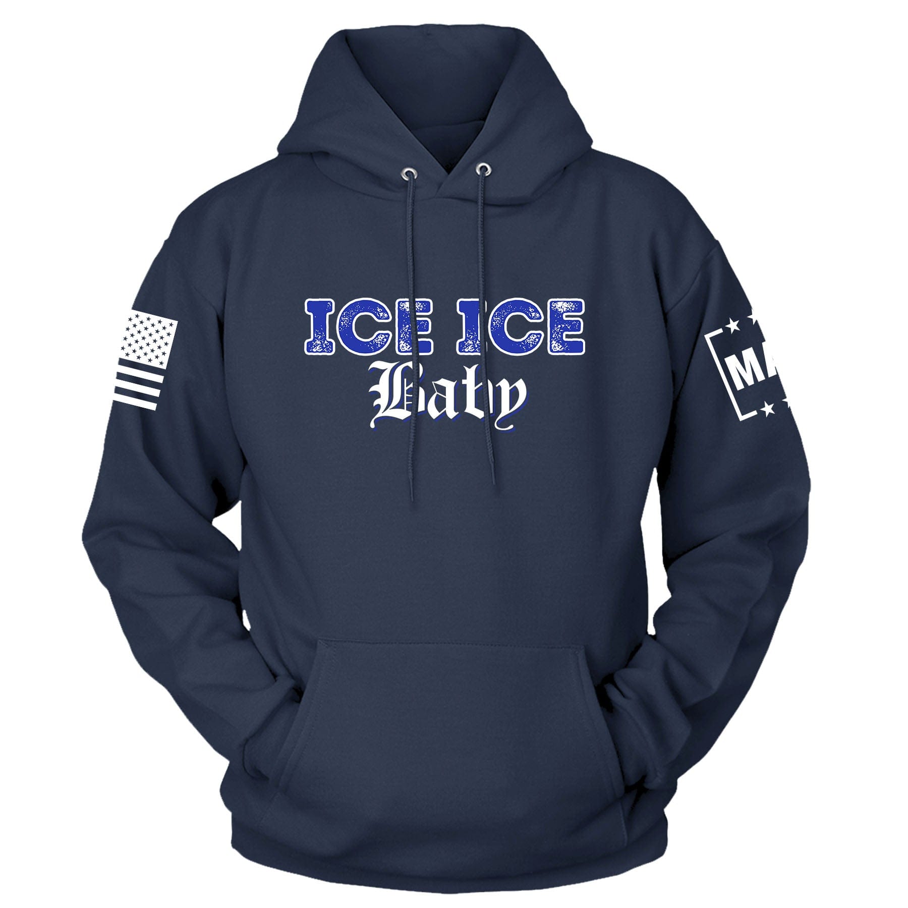 Navy / S Ice Ice Baby Hoodie maga trump