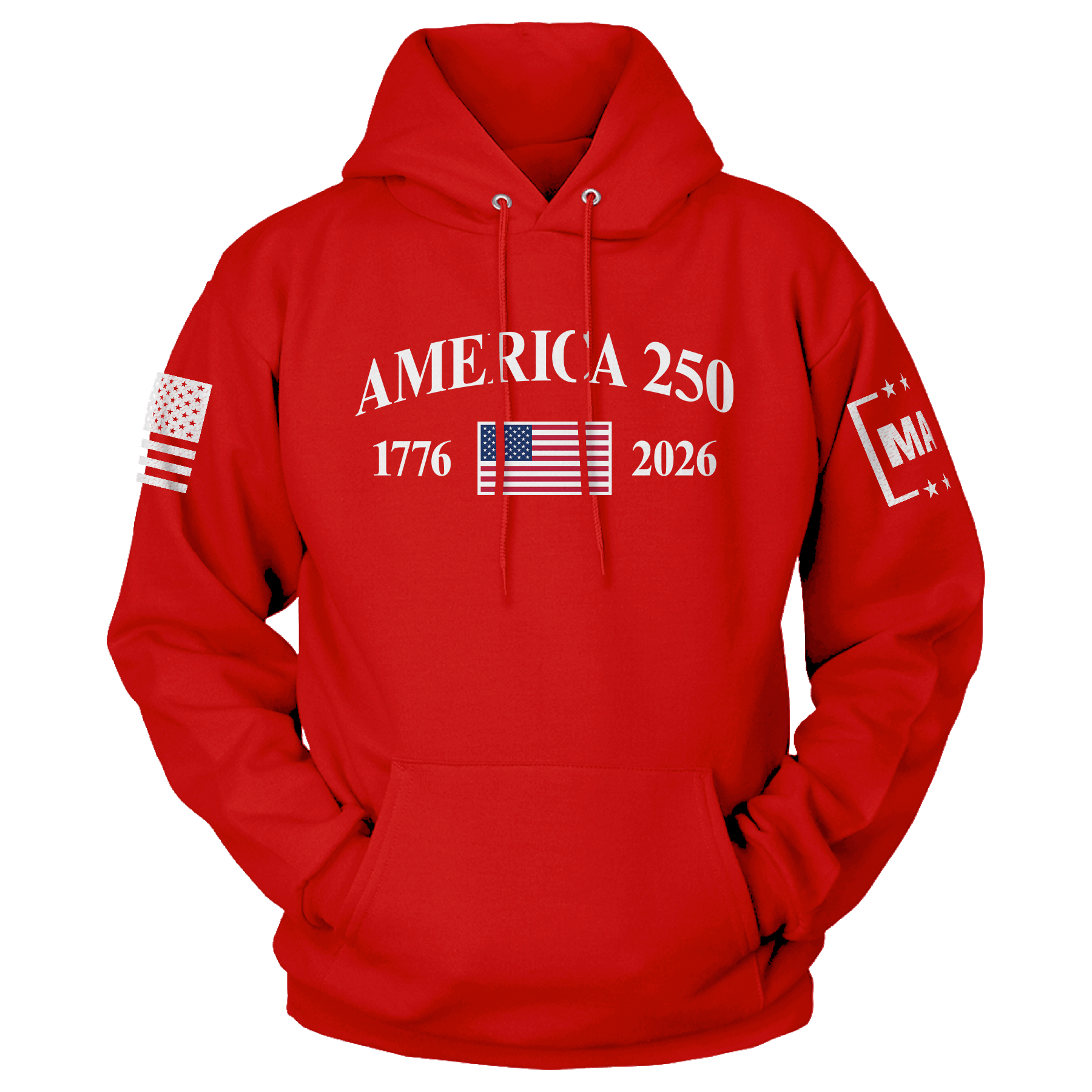 Red / S Classic America 250th Hoodie maga trump
