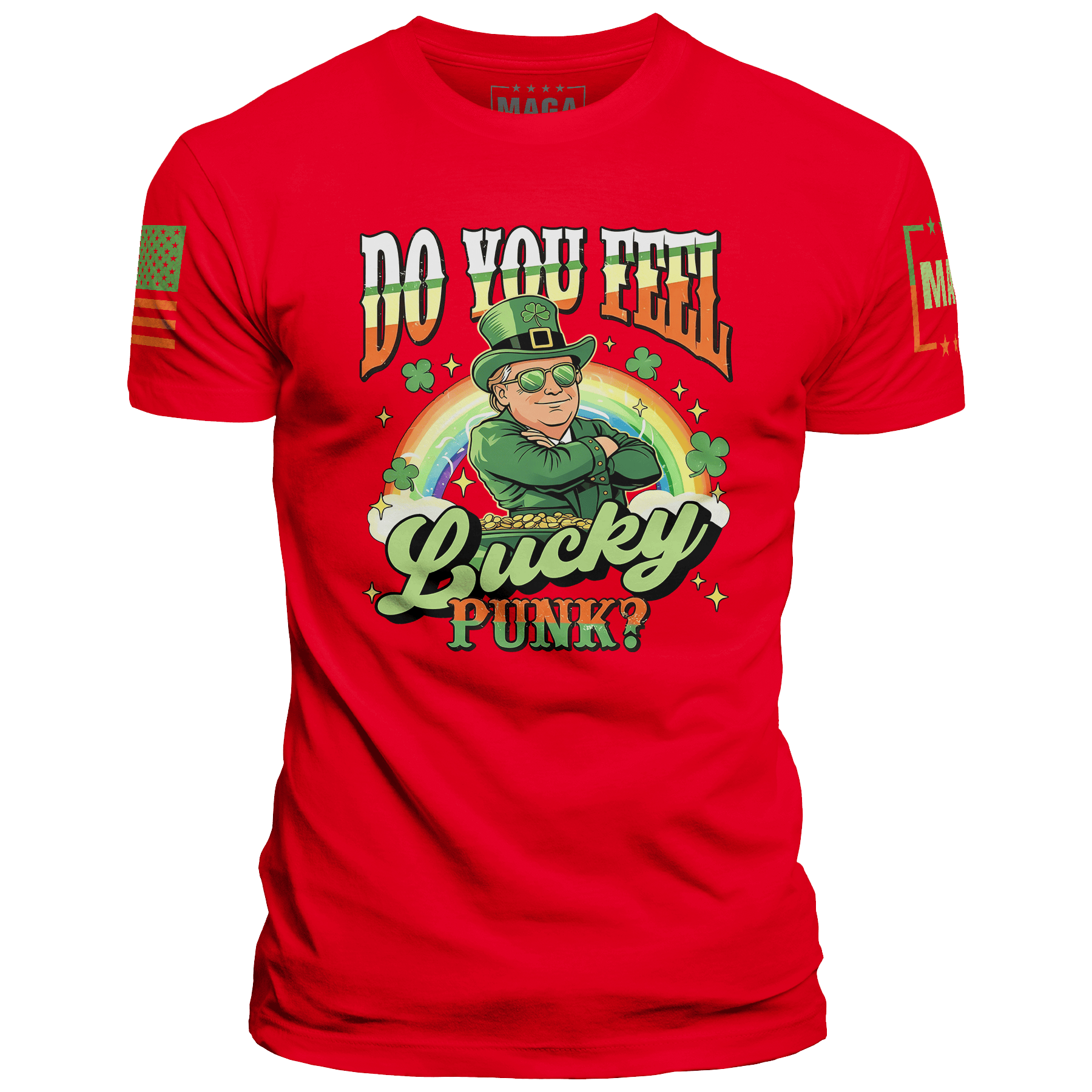 Red / S Do You Feel Lucky - St Paddy Trump maga trump