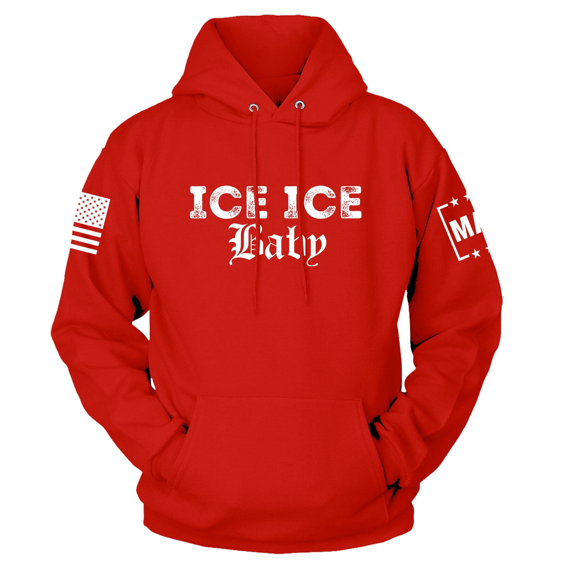Red / S Ice Ice Baby Hoodie maga trump