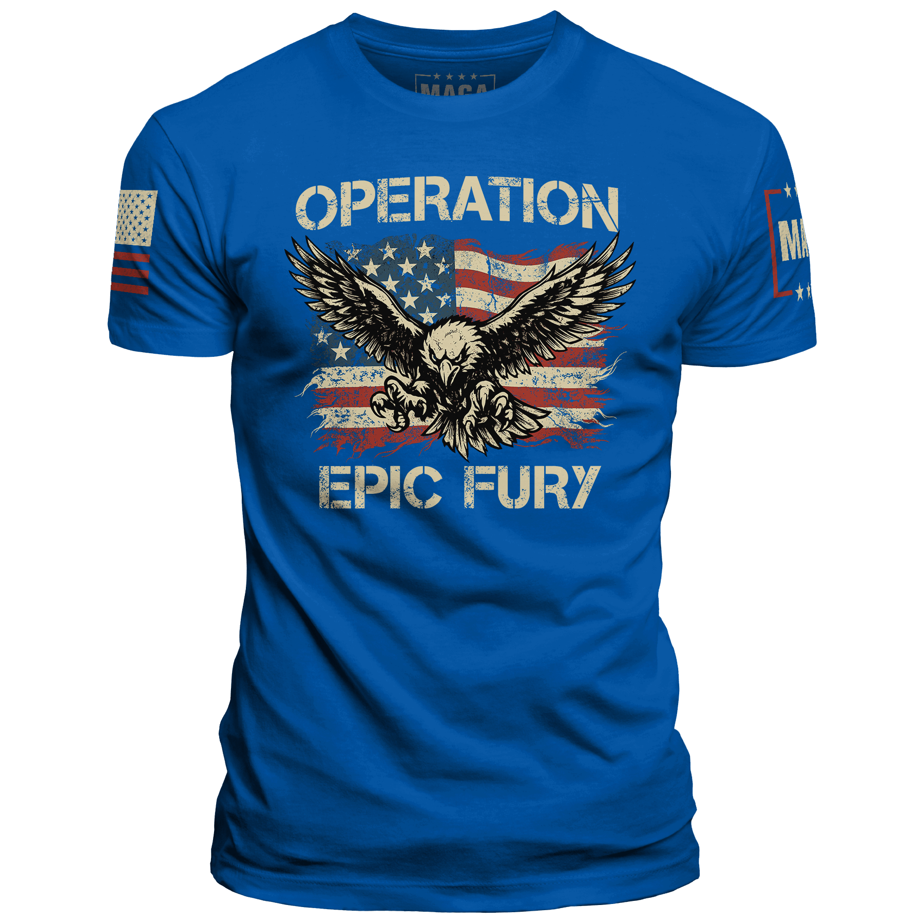Royal Blue / S Operation Epic Fury Eagle maga trump