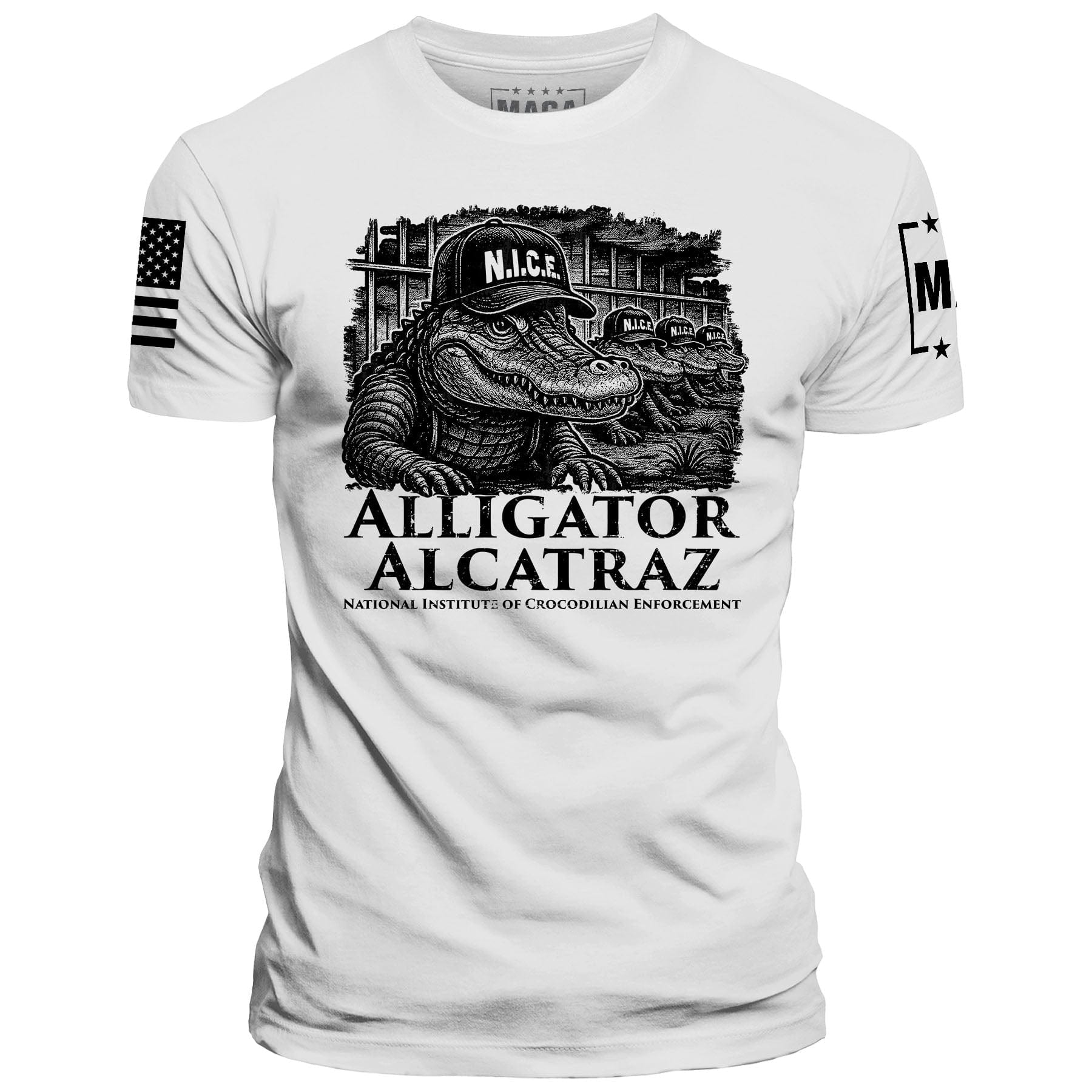 White / S N.I.C.E. - Alligator Alcatraz maga trump