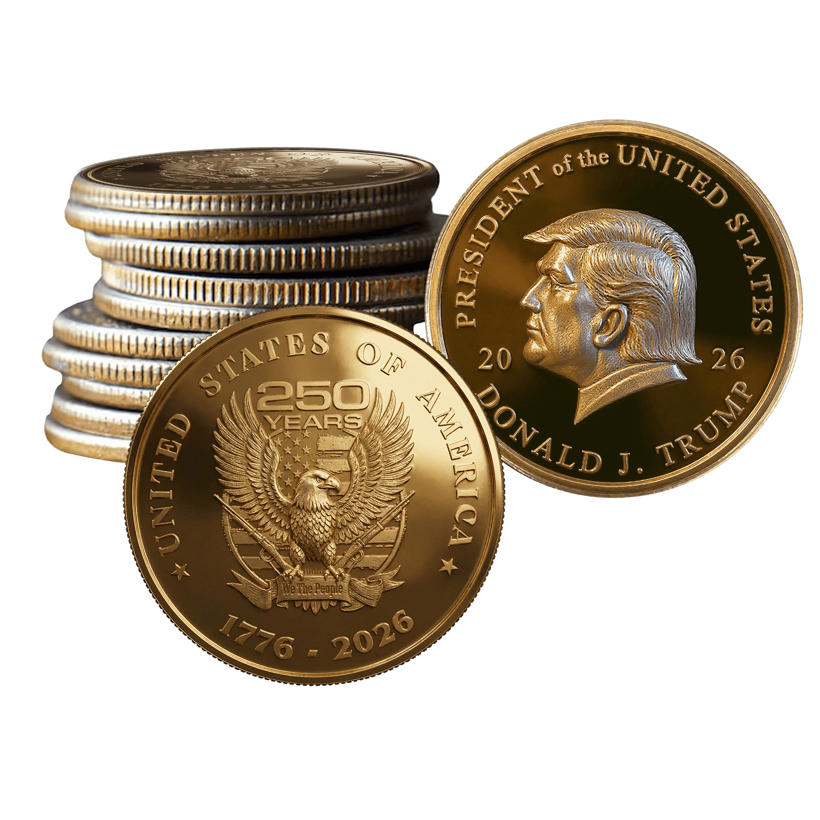 12 Pack 250th Anniversary Gold Coin maga trump