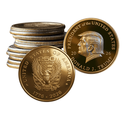12 Pack 250th Anniversary Gold Coin maga trump