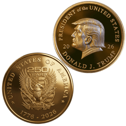 250th Anniversary Gold Coin maga trump