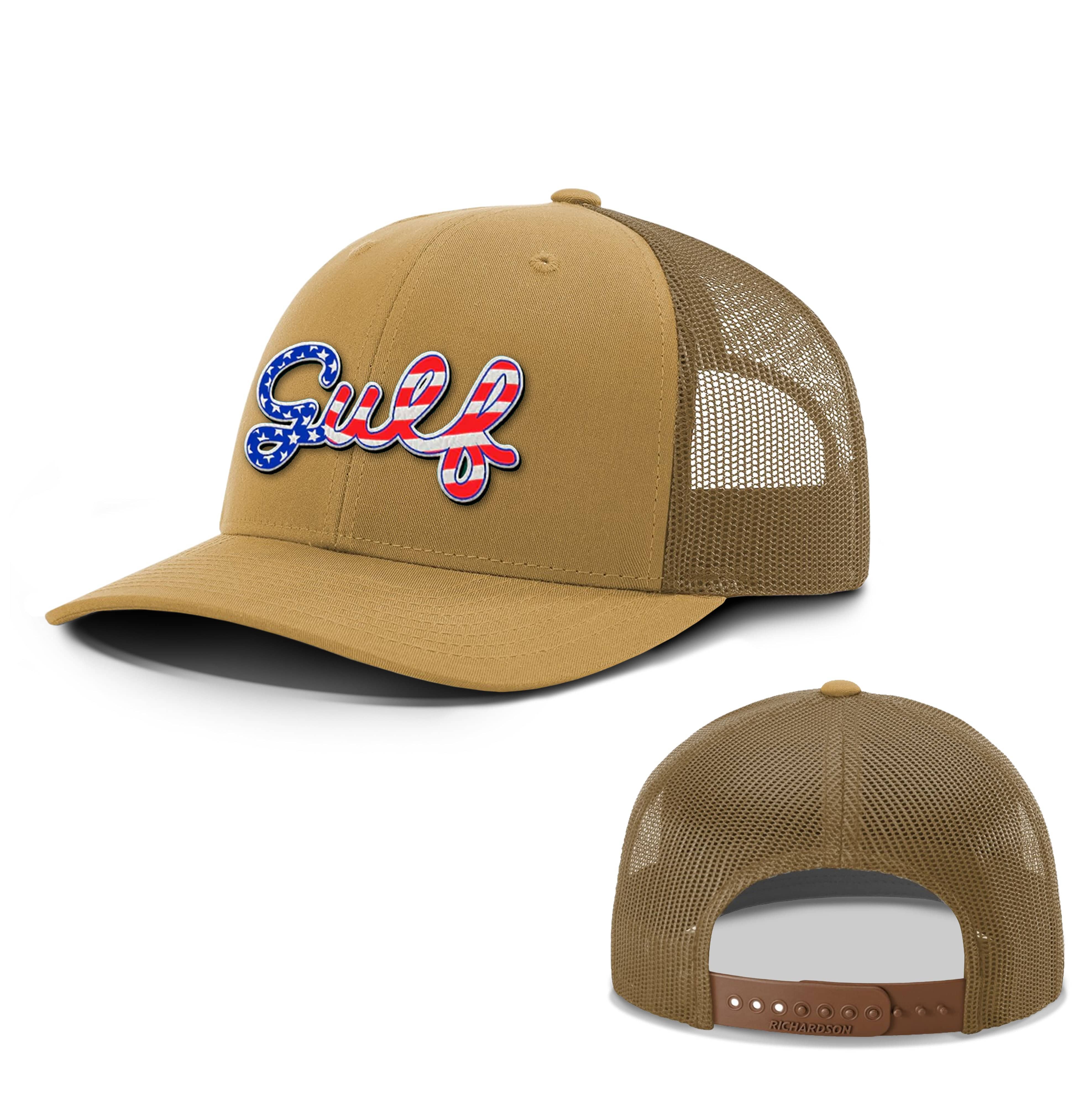 Adjustable Snapback Trucker Cap / Amber Gold / OS Gulf of America Summer Hat maga trump