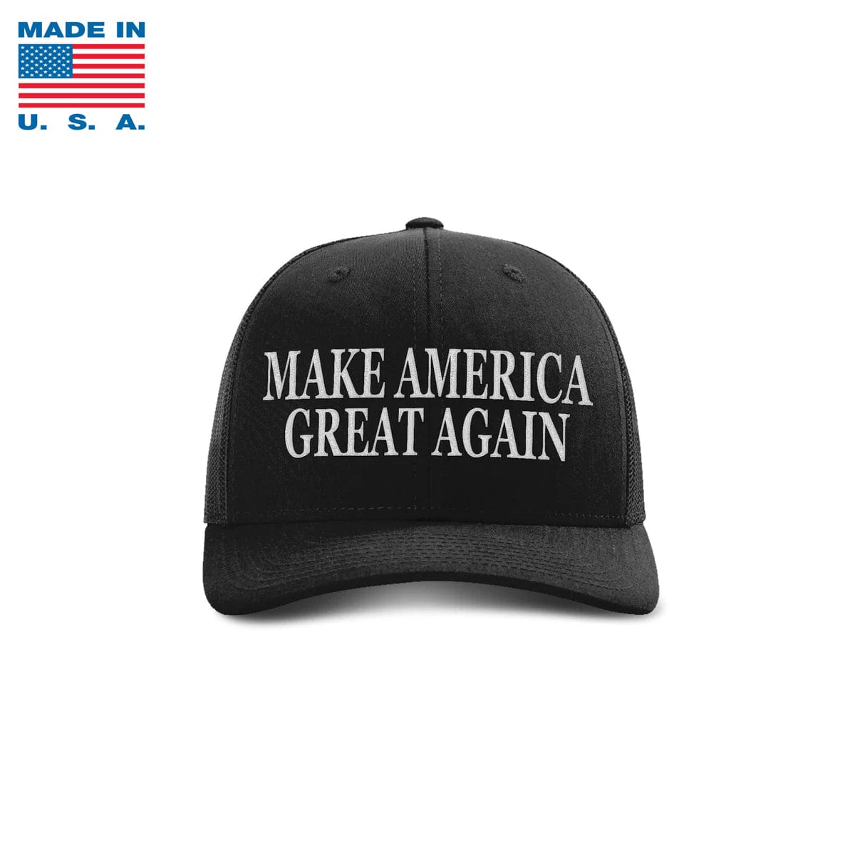 Adjustable Snapback Trucker Cap / Black Make America Great Again Hat Made in the USA maga trump