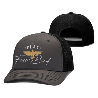 Adjustable Snapback Trucker Cap / Charcoal/Black / OS Play Free Bird Trucker Hat maga trump