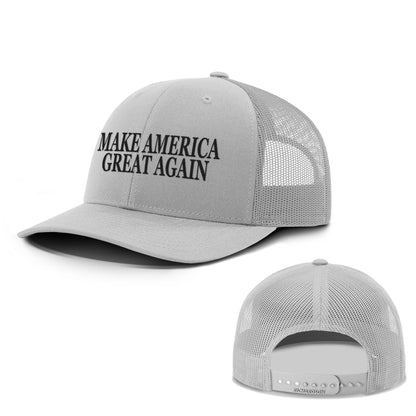 Adjustable Snapback Trucker Cap / Light Grey / OS MAKE AMERICA GREAT AGAIN Summer Hats maga trump