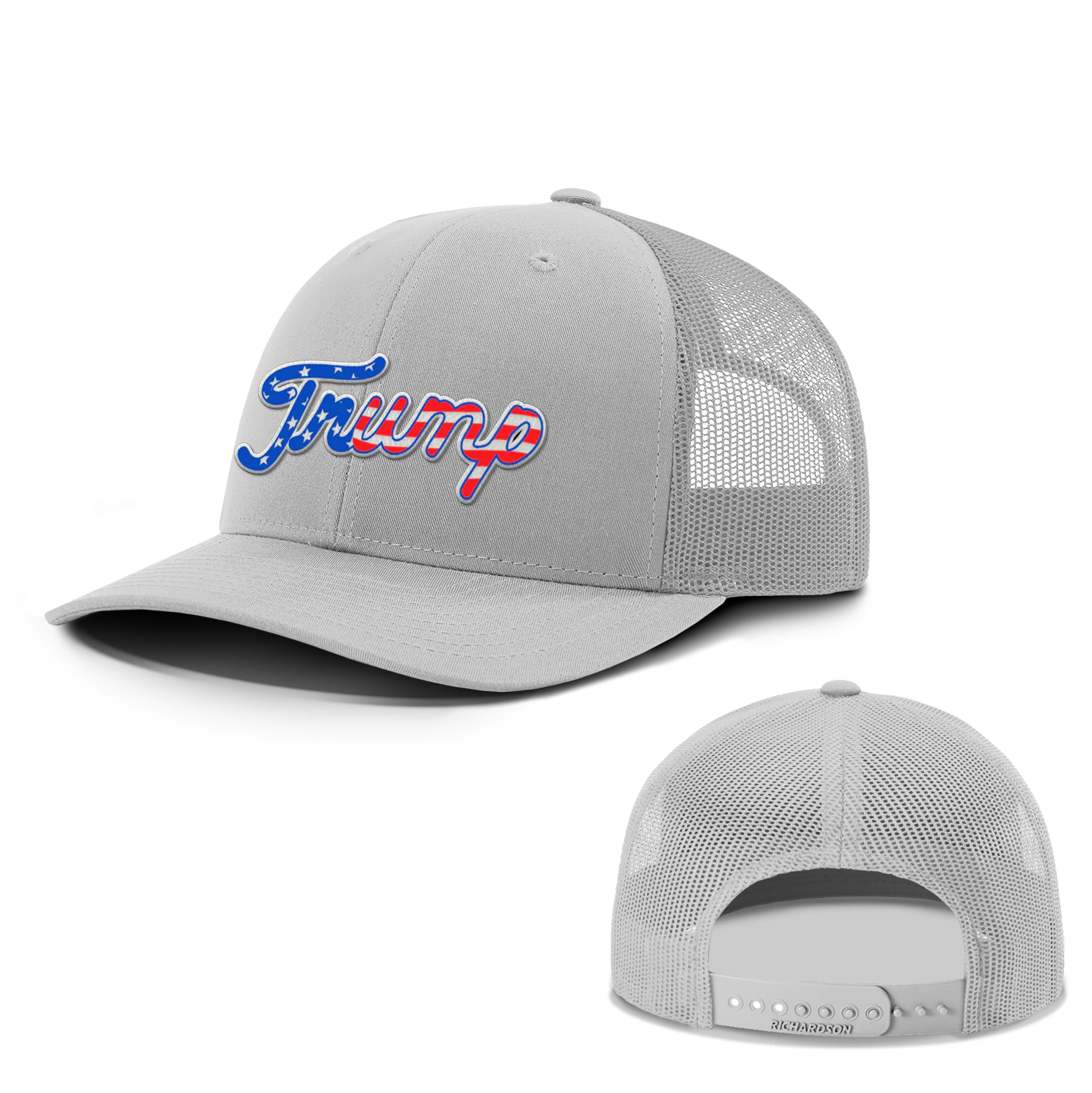Adjustable Snapback Trucker Cap / Light Grey / OS Trump The Patriot Summer Hats maga trump
