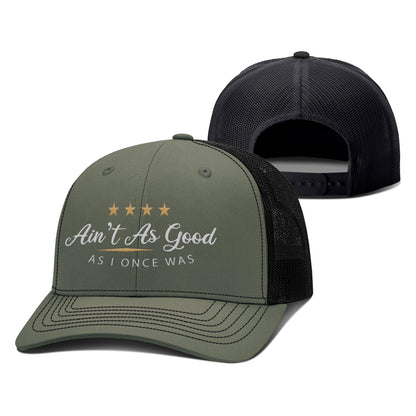 Adjustable Snapback Trucker Cap / Loden/Black / OS Ain't As Good As I Once Was Trucker Hat maga trump