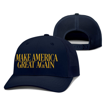 Adjustable Snapback Trucker Cap / Navy MAGA College Football Snapback Trucker Hat maga trump