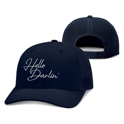 Adjustable Snapback Trucker Cap / Navy / OS Hello Darlin' Trucker Hat maga trump