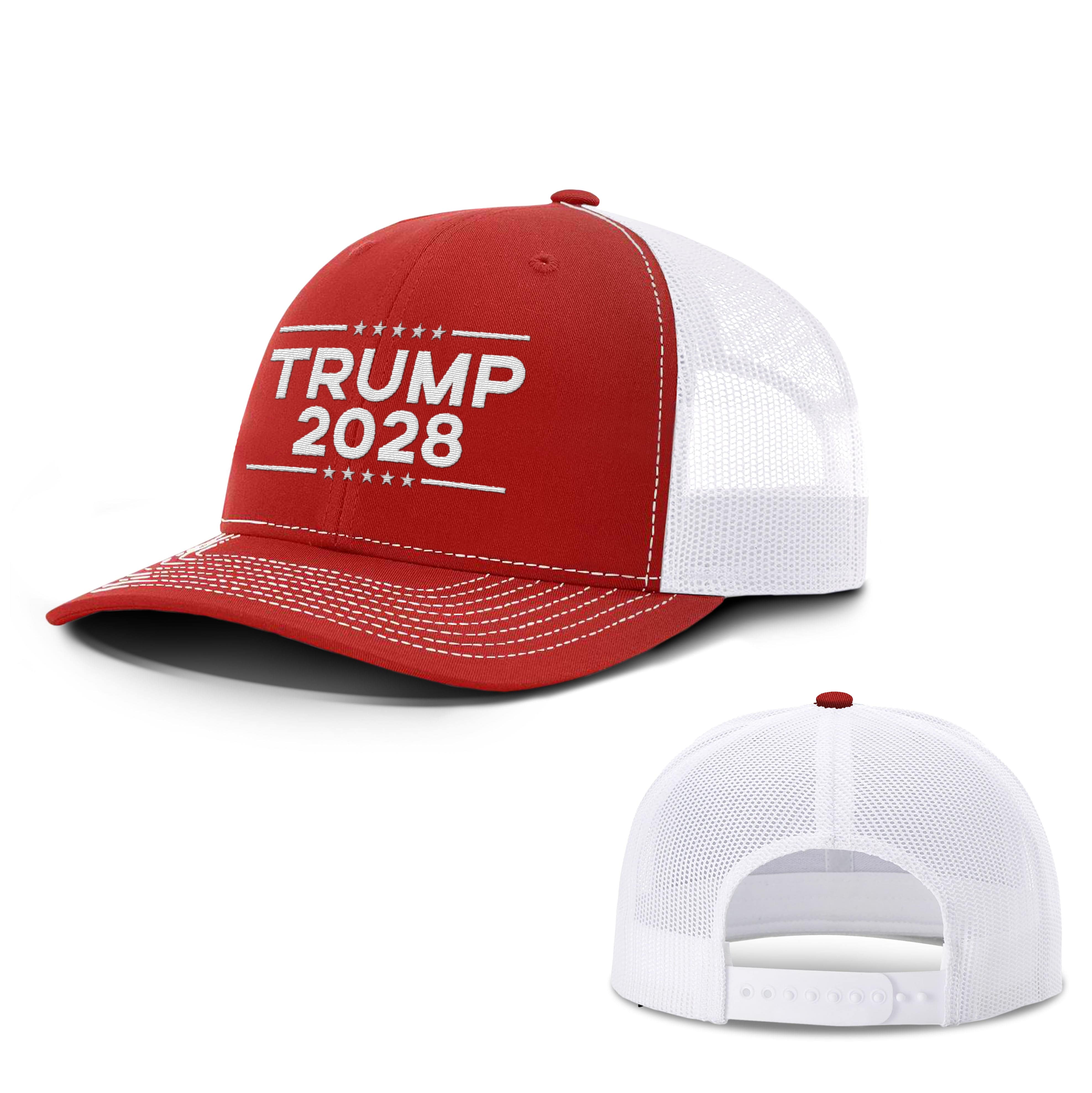 Adjustable Snapback Trucker Cap / Red/White / OS Trump 2028 Trucker Hat maga trump