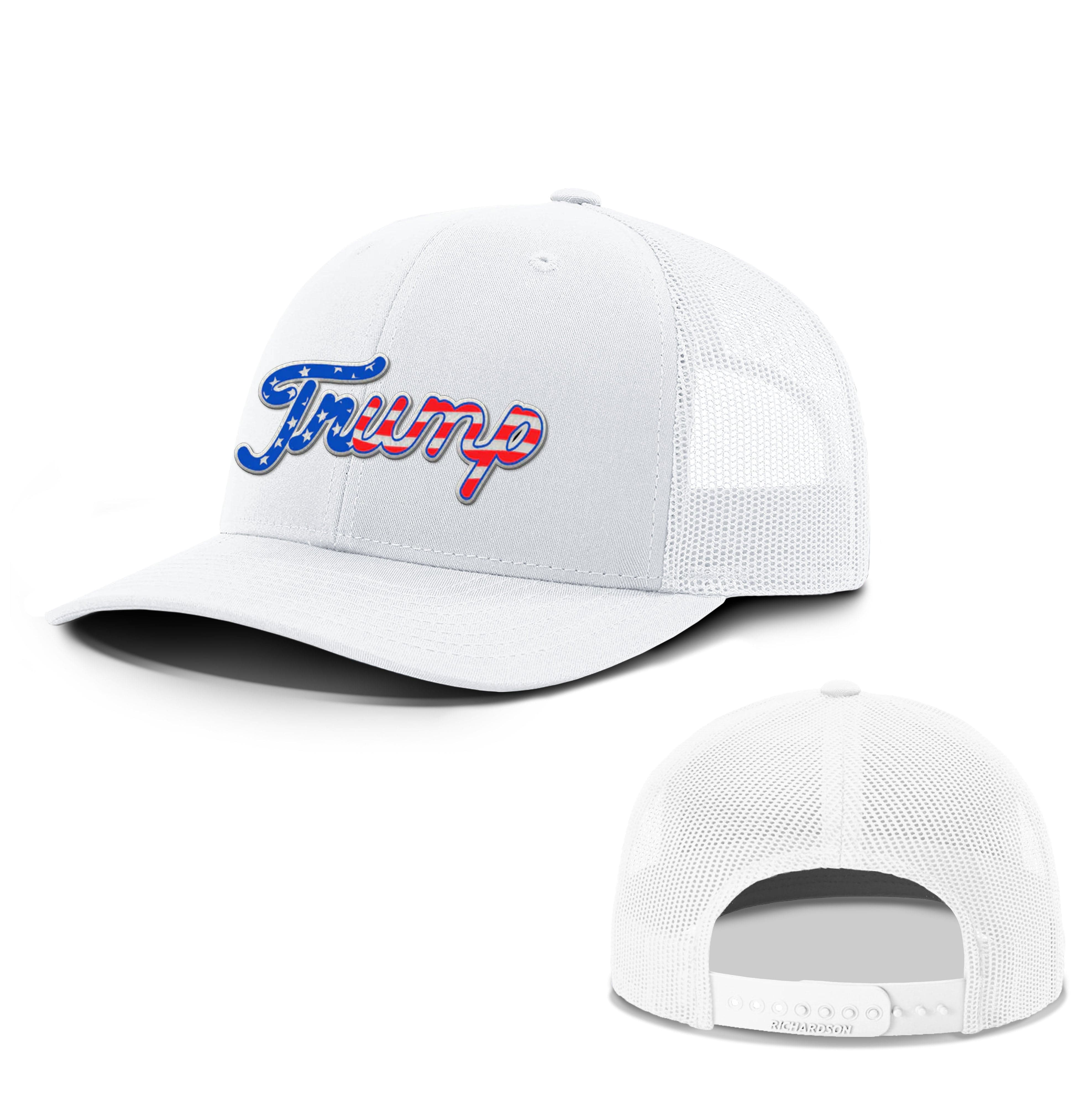 Adjustable Snapback Trucker Cap / White / OS Trump The Patriot Summer Hats maga trump