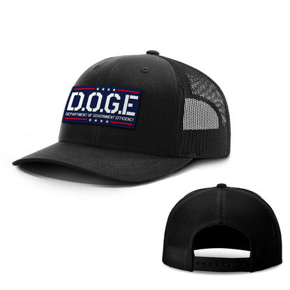 Black / OS D.O.G.E Department Of Government Efficiency Trucker Hat maga trump