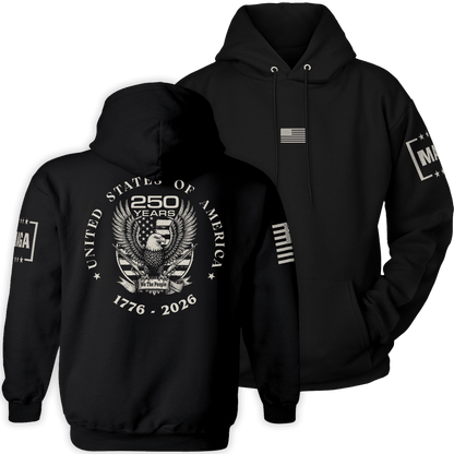 Black / S 250 Years Hoodie maga trump