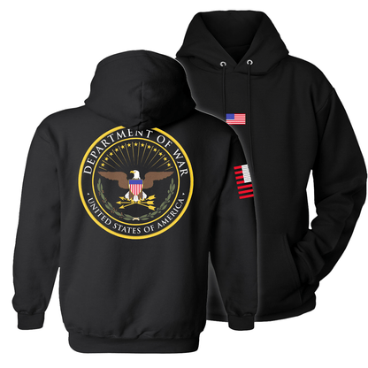 Black / S Department of War Hoodie maga trump