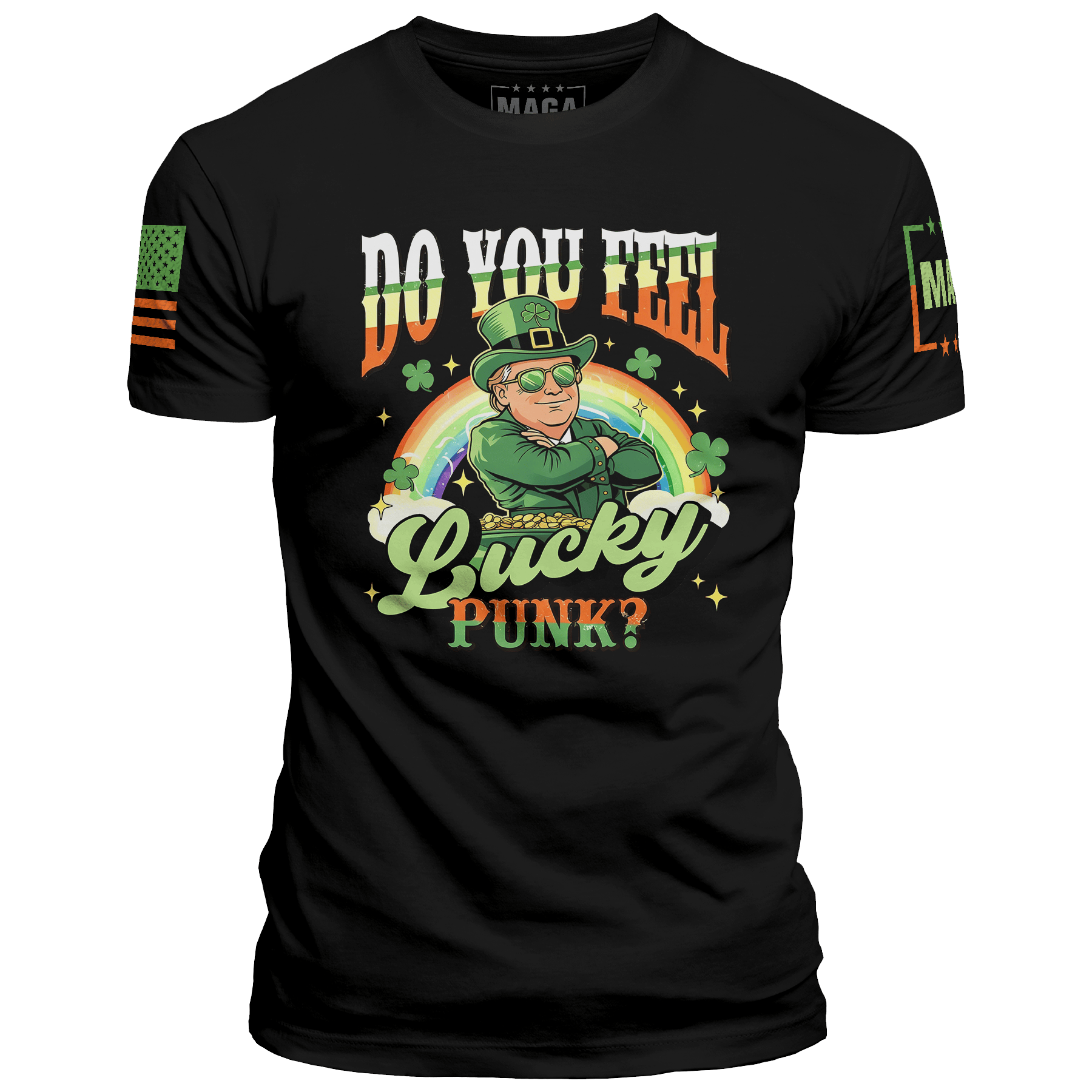 Black / S Do You Feel Lucky - St Paddy Trump maga trump