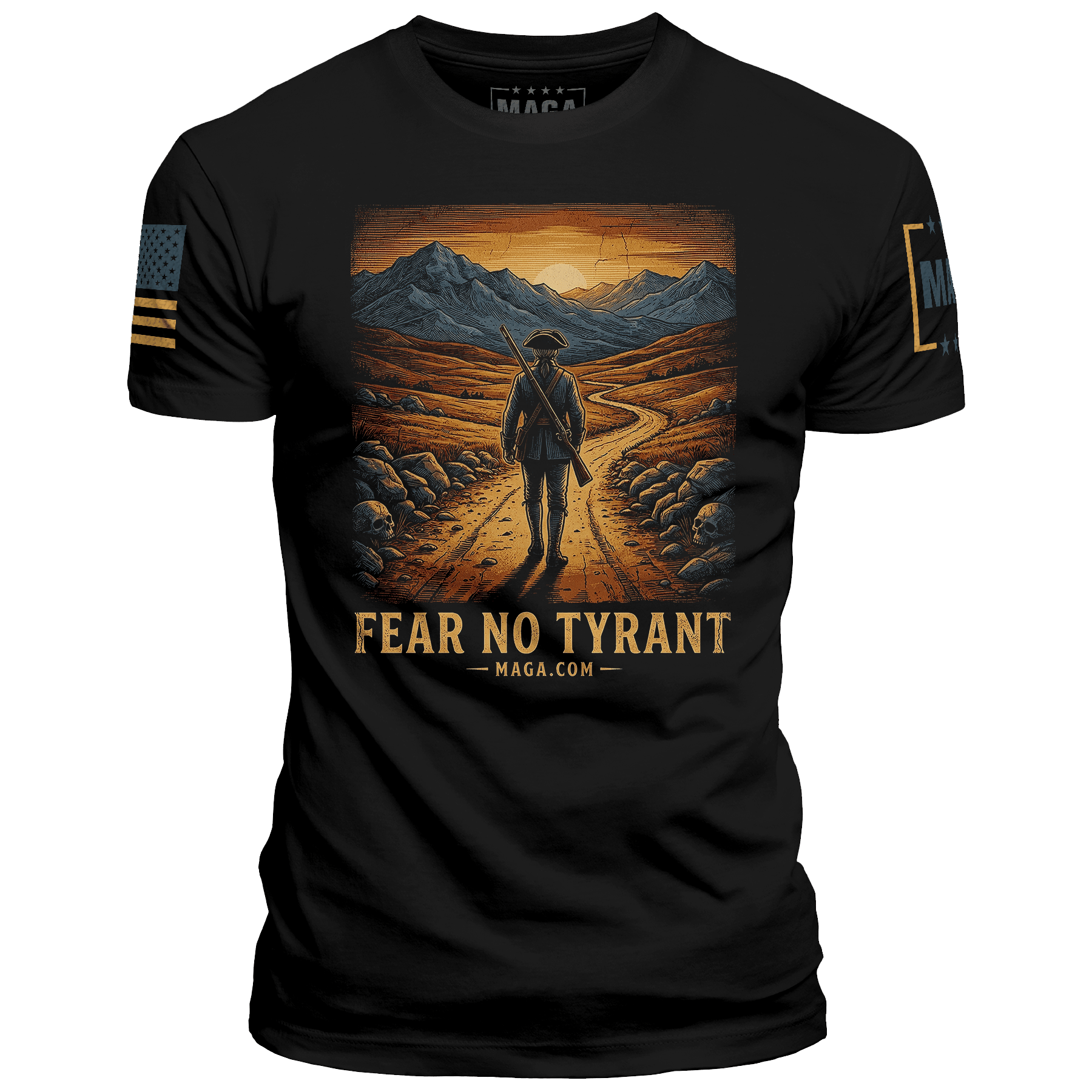 Black / S Fear No Tyrant maga trump