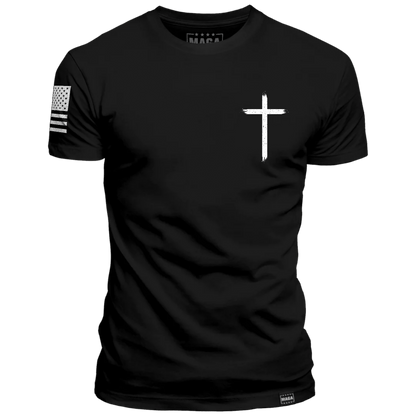 Black / S Make America Holy Again Brushstroke Cross maga trump