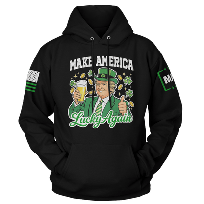 Black / S Make America Lucky Again Hoodie maga trump