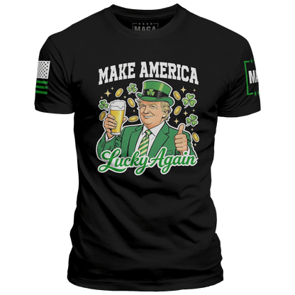 Black / S Make America Lucky Again maga trump