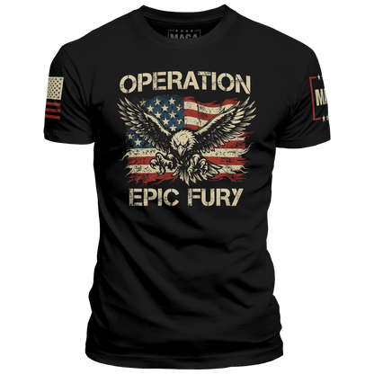 Black / S Operation Epic Fury Eagle maga trump